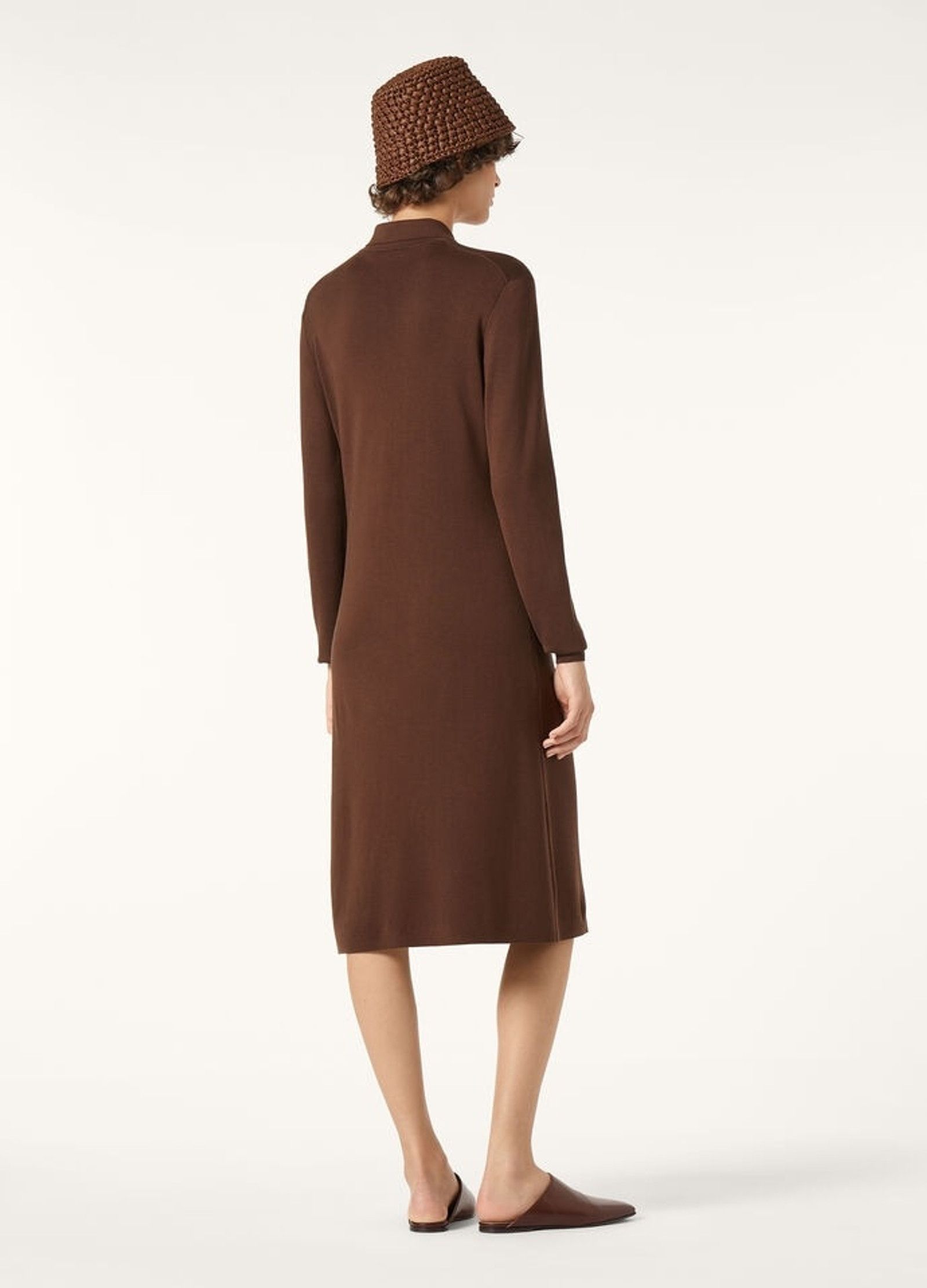 Loro Piana o1srvl11e0526 FAP6276 Lyskamm Midi Dress in Brown Size M / US 6-8 / IT 42-44 - 5 Thumbnail