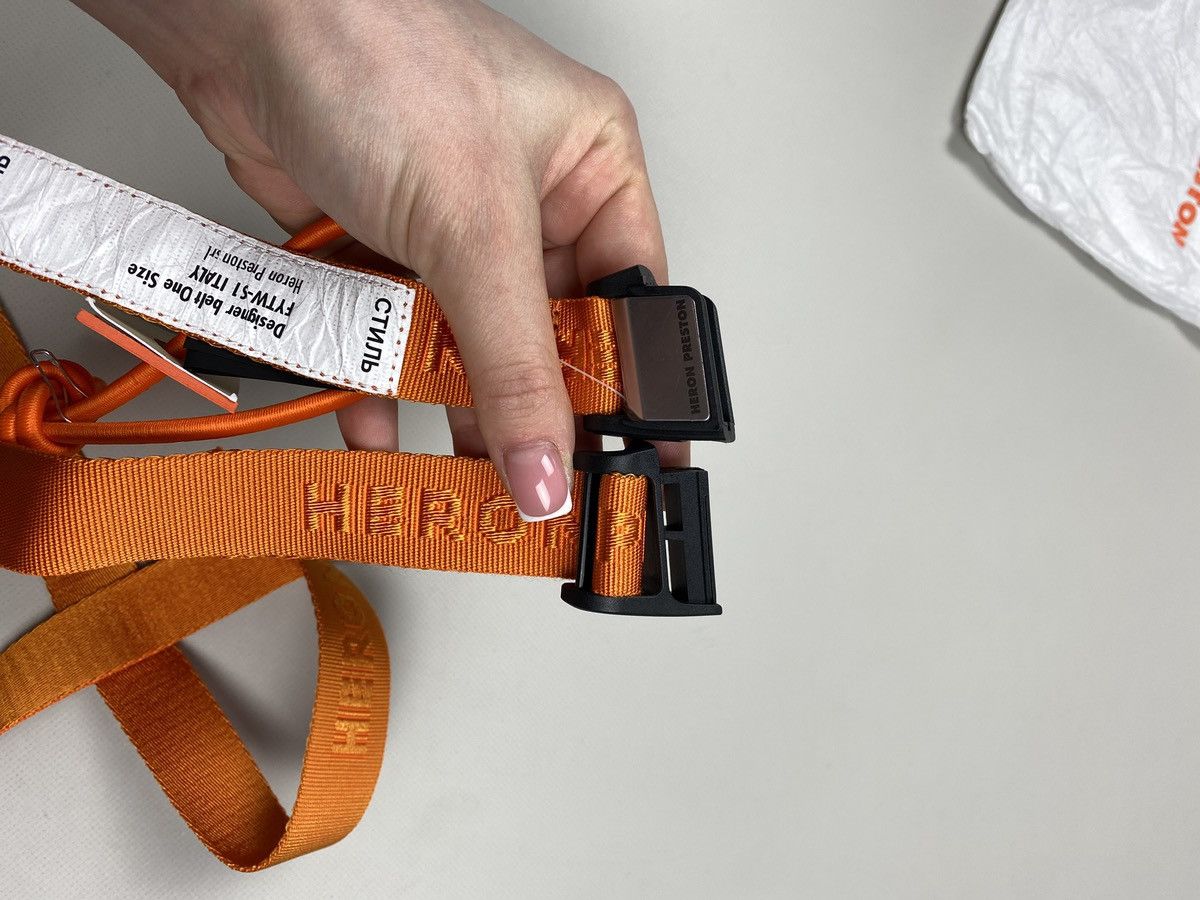 Heron Preston BNWT! Heron Preston Tiny Tape Magnetic Belt One Size Orange Size ONE SIZE - 10 Thumbnail