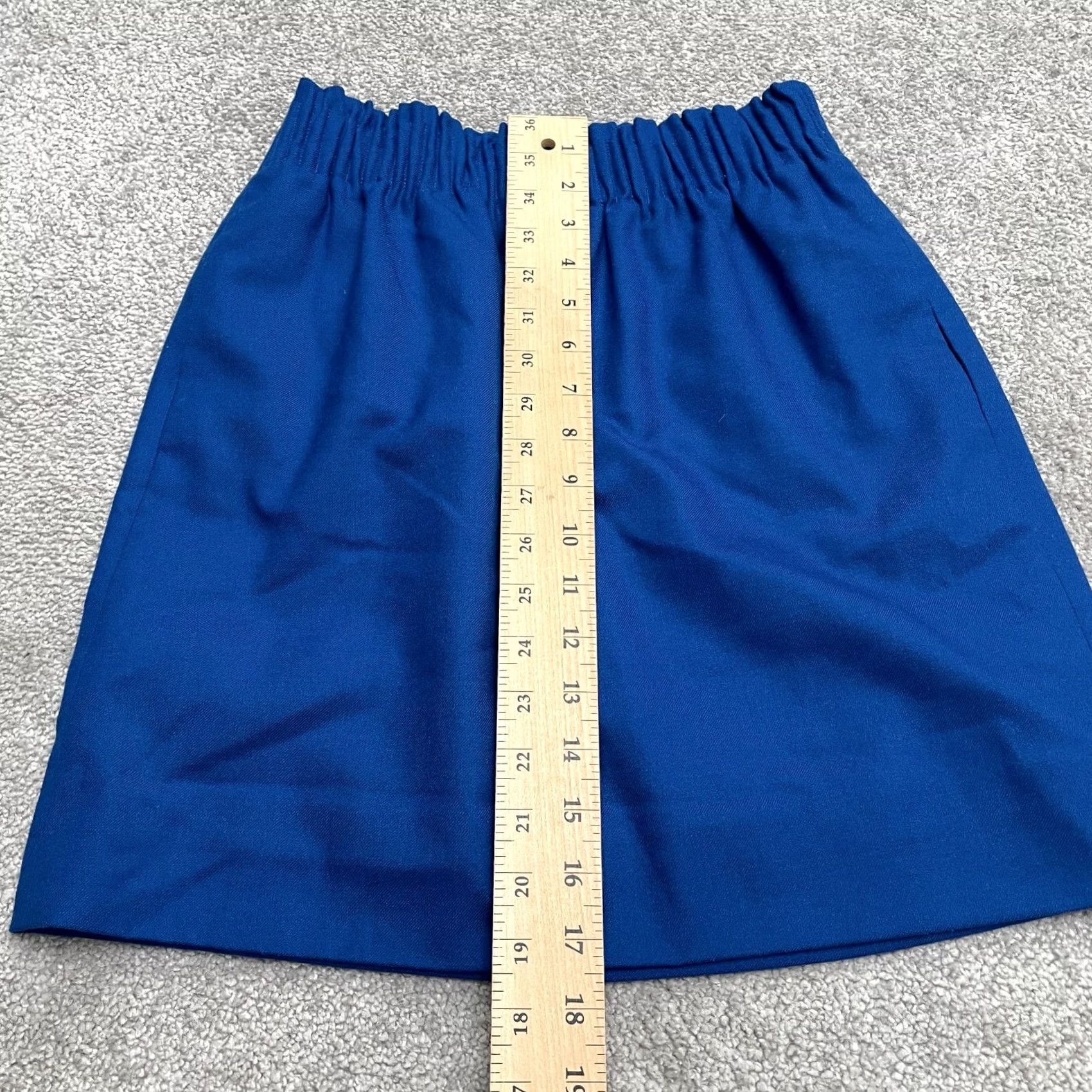 J.Crew J.Crew Wool Blend Sidewalk Pleated Pencil Skirt Womens 00 Blue Elastic Pockets Size 24" / US 00 / IT 34 - 7 Thumbnail