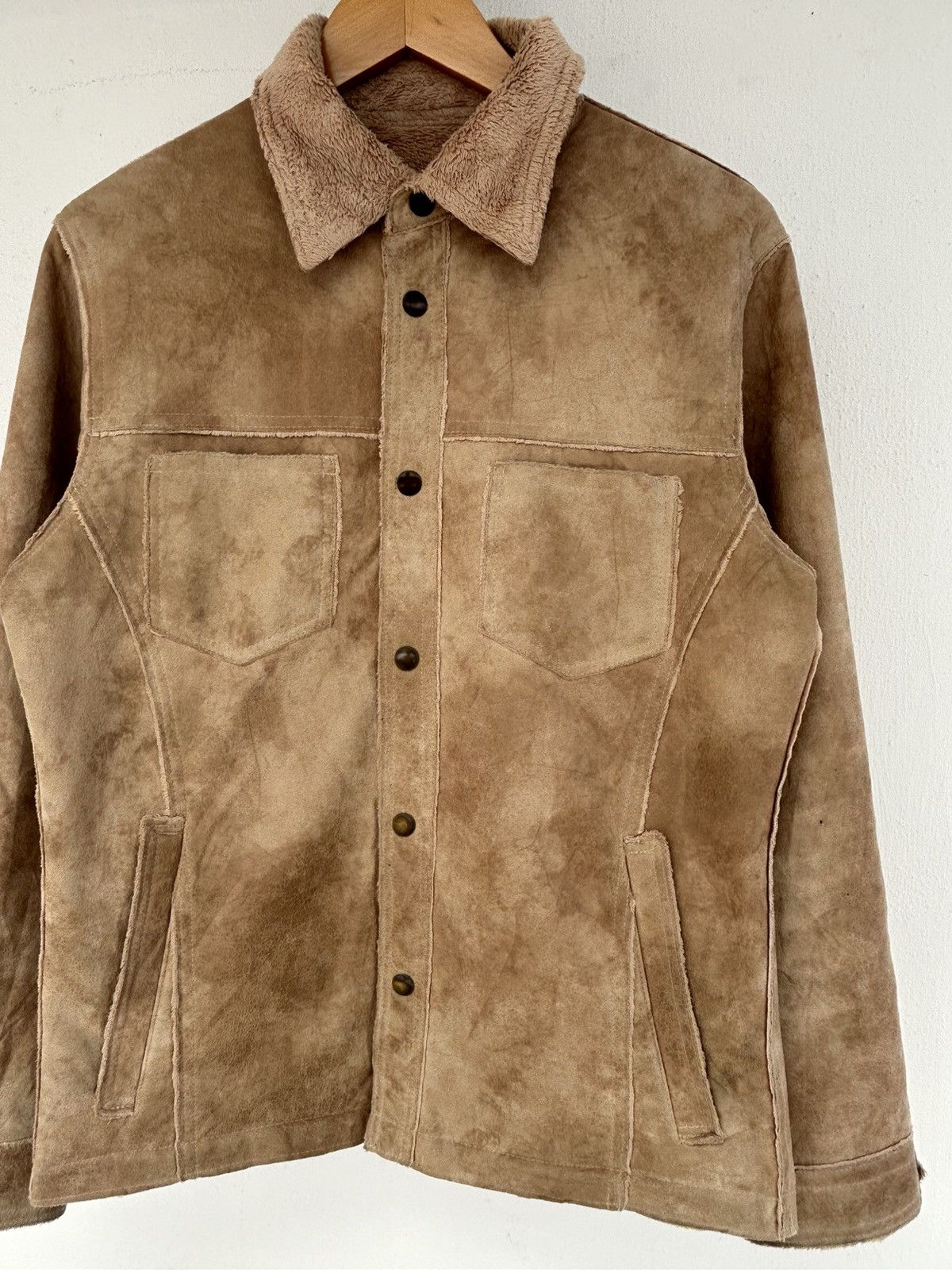 Tete Homme Tete Homme Japan Vintage Suede Brown Shirt Size US M / EU 48-50 / 2 - 4 Thumbnail