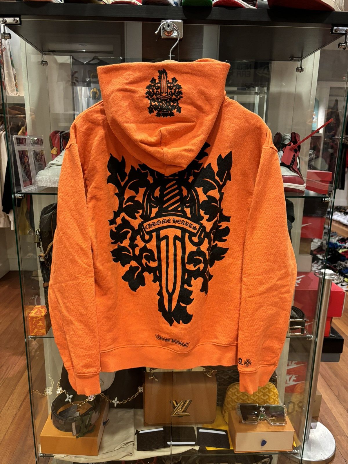 【Chrome Hearts】Vine Dagger Hoodie★フーディ★Orange/Black Chrome Hearts Vine Dagger Hoodie M Medium | eBay