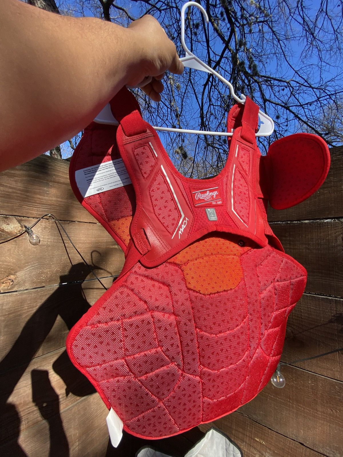 Other Supreme X Rawlings Catchers Chest Protector Red ((New) Size ONE SIZE - 4 Thumbnail