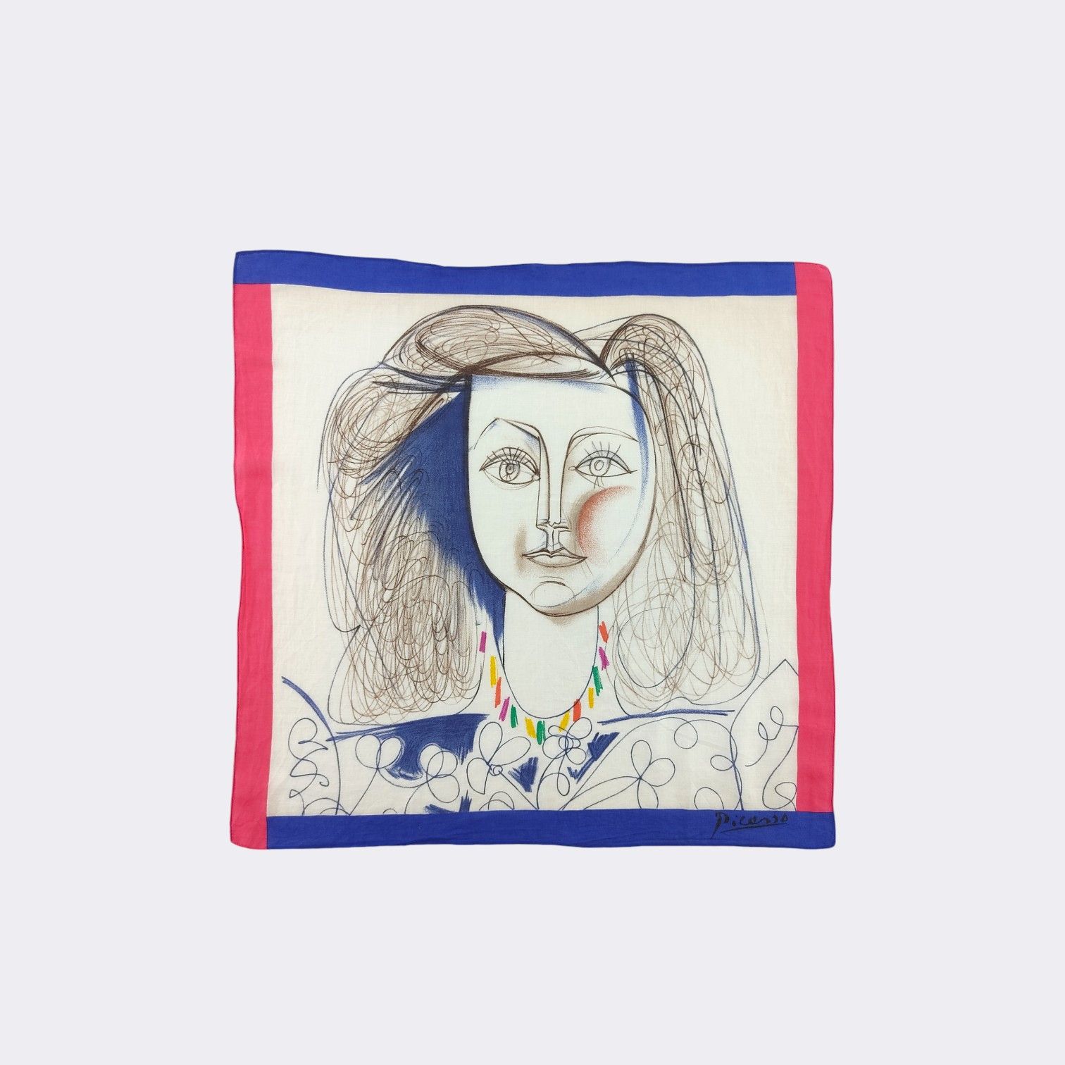 Other Vintage Picasso Handkerchief Neckerchief Bandana H109M Size ONE SIZE - 1 Thumbnail