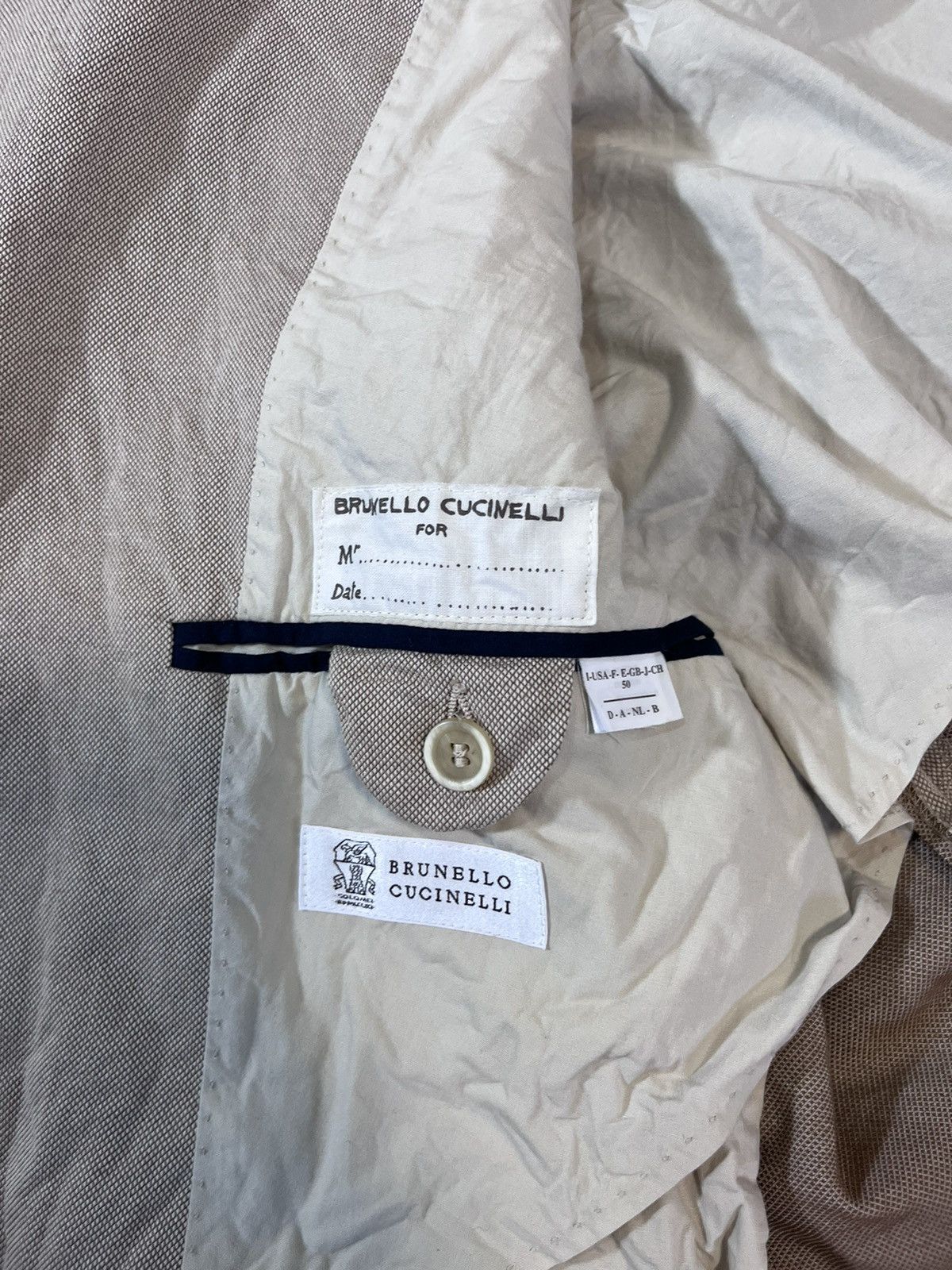 Brunello Cucinelli Brunello Cucinelli Blazer Jacket Application Real Leather Size 50R - 6 Thumbnail