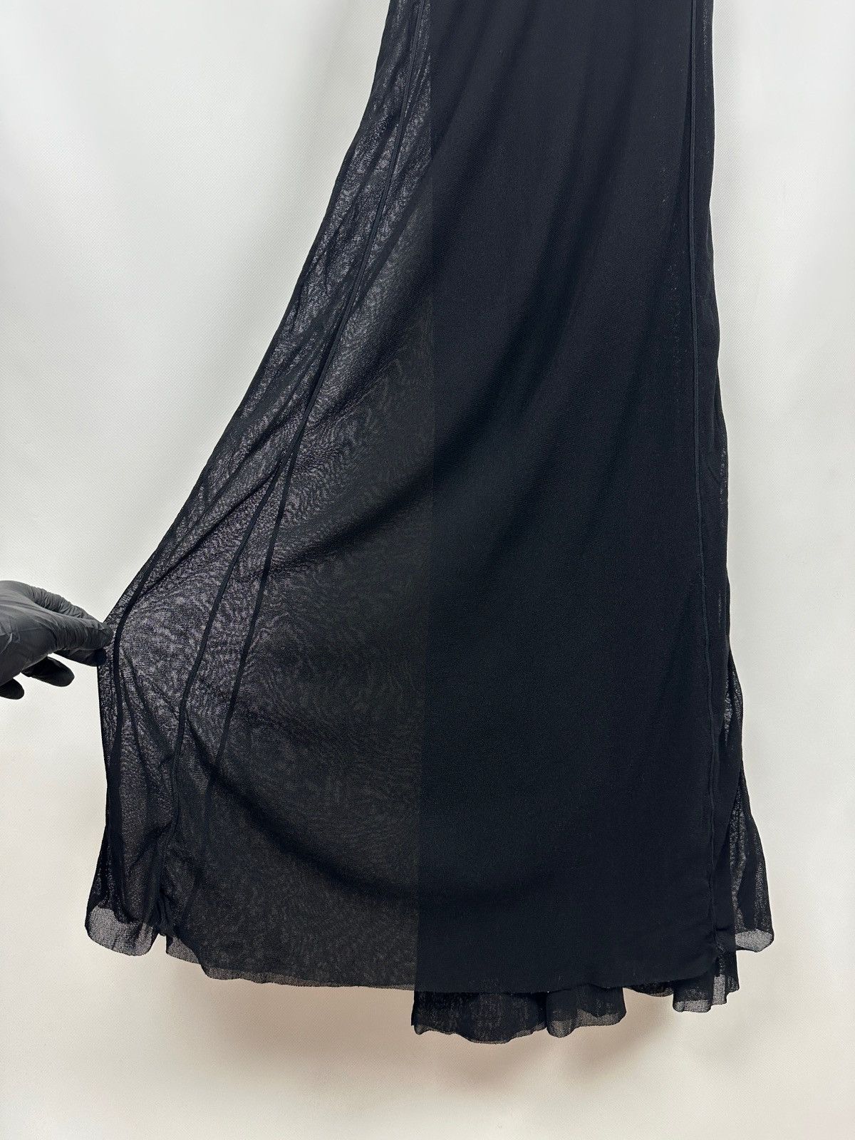 Jean Paul Gaultier Vintage Jean Paul Gaultier Black Gothic Mesh Hood Maxi Dress Size S / US 4 / IT 40 - 17 Thumbnail