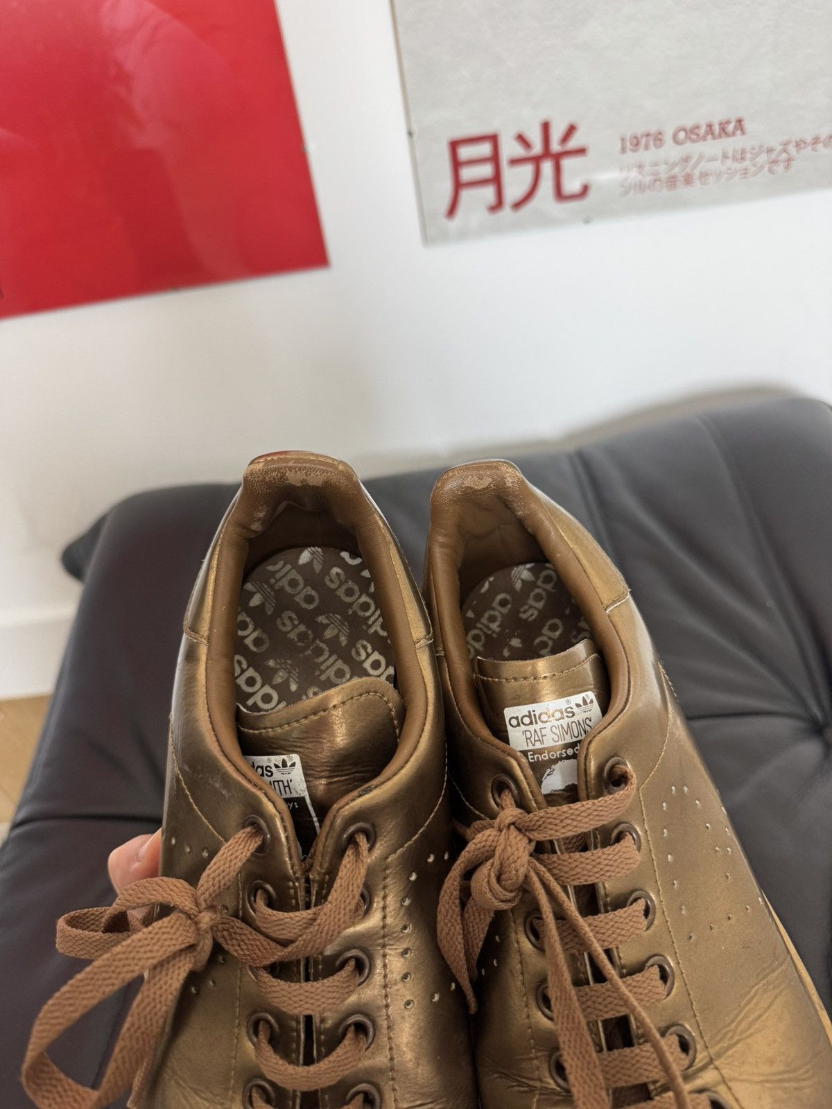 Adidas × Raf Simons Adidas RAF Simons Stan Smith Gold Leather Low 2016 Hype Size US 9.5 / EU 42-43 - 7 Thumbnail