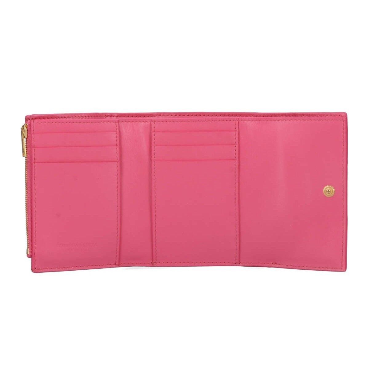 Bottega Veneta o1n1vont1124 Size: OS / Cassette Tri-Fold Zip Wallet Pink Size ONE SIZE - 2 Thumbnail