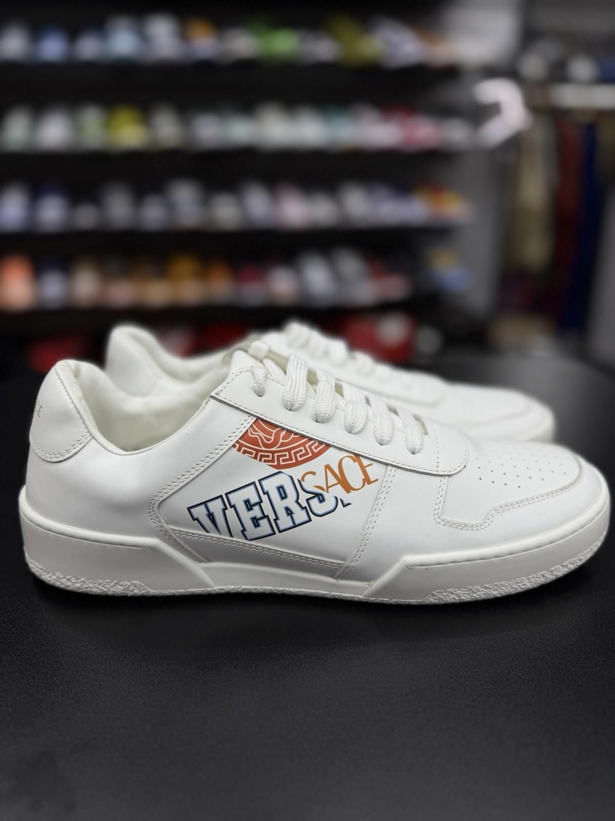 Versace $850 Authentic Versace Logo Low Top Sneaker Size 43EU/10US Size US 10 / EU 43 - 1 Thumbnail