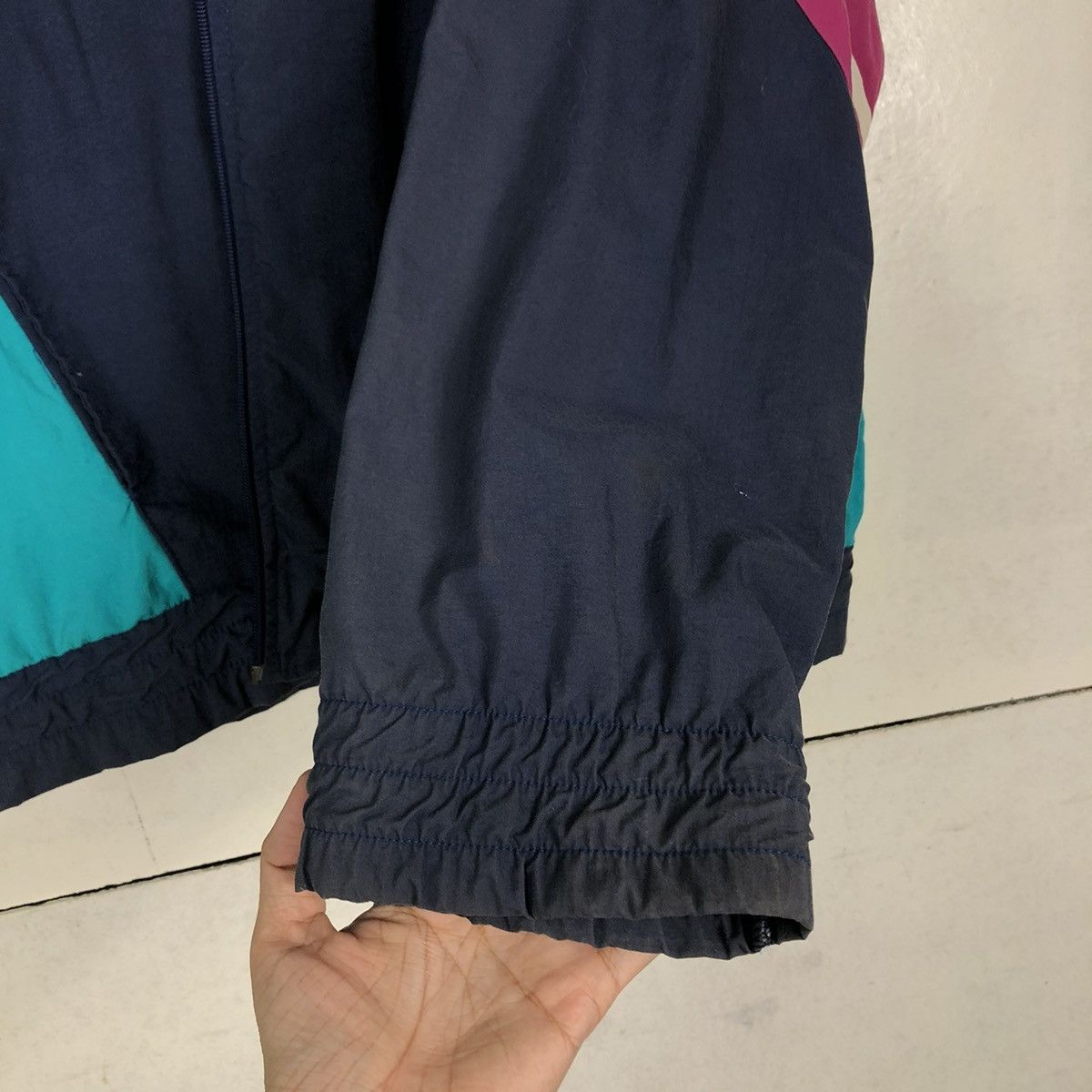 Adidas 🔥VINTAGE BOMBER JACKET LIGHT ADIDAS MULTI COLOUR BLOCK Size US L / EU 52-54 / 3 - 11 Thumbnail