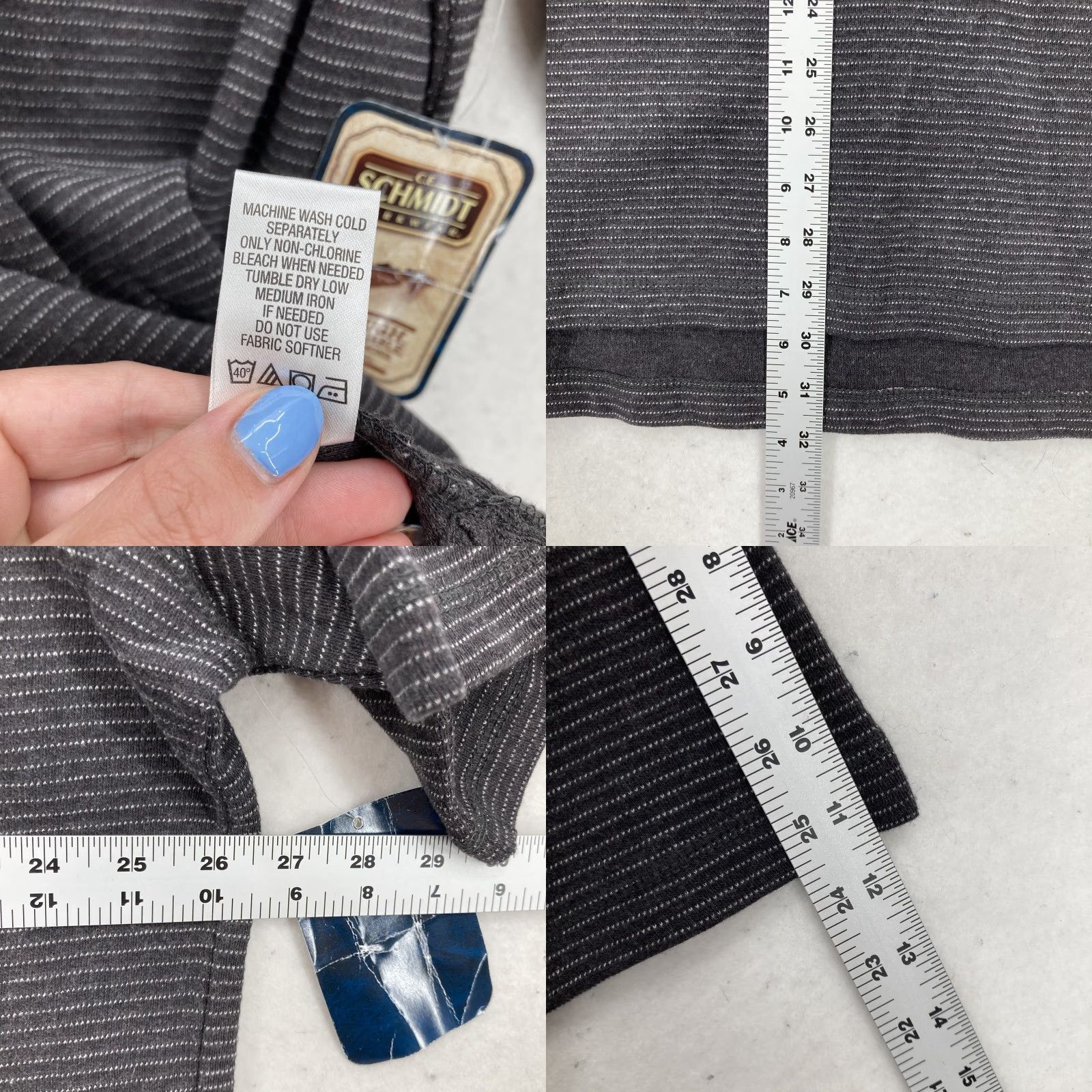 Vintage Schmidt Workwear Shirt Mens XL Black Stripe Utility Pocket Crew Henley Shirt Mens XL Black Stripe Pockets Workwear Henley Size US XL / EU 56 / 4 - 8 Thumbnail