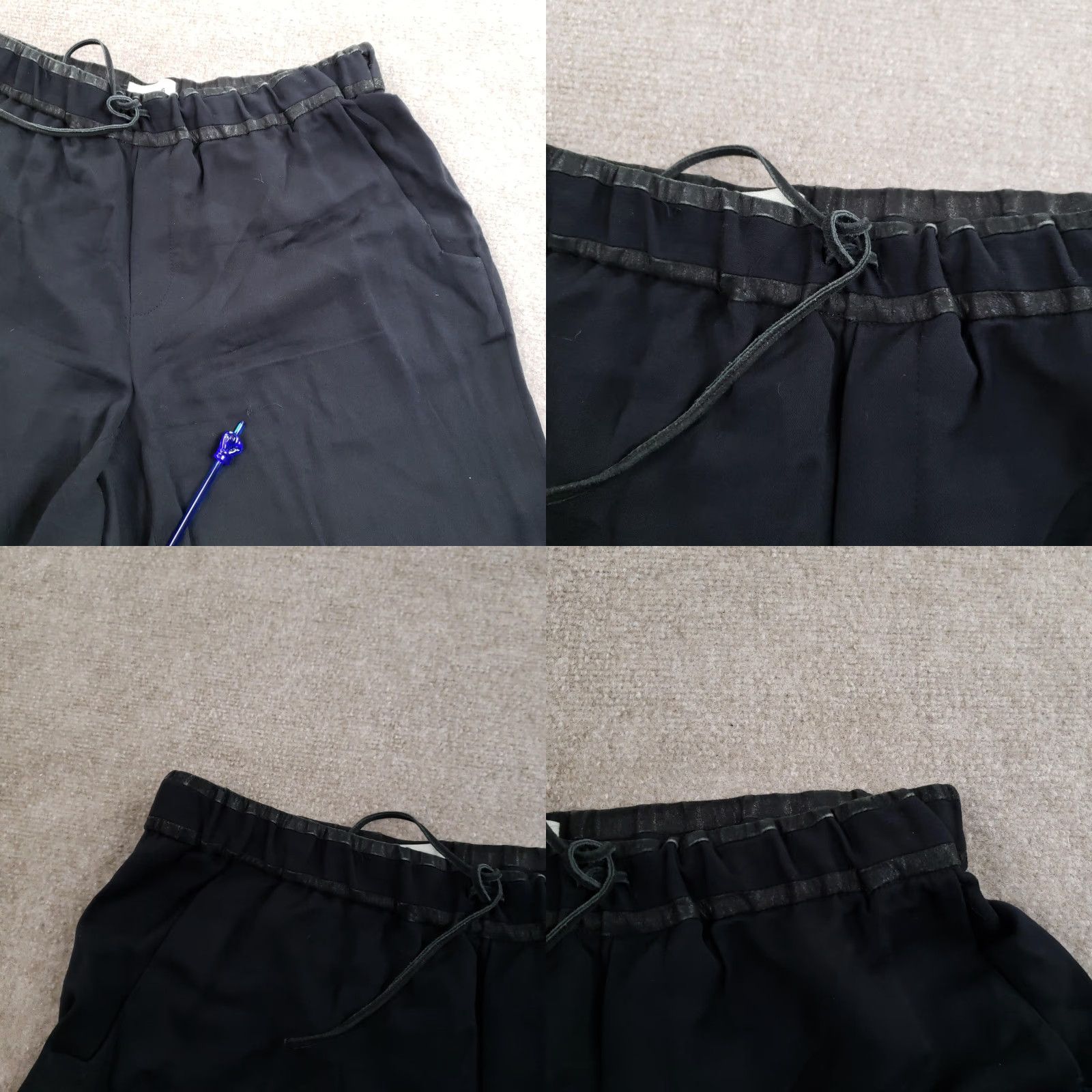 Helmut Lang VINTAGE HELMUT LANG Pants Womens 8 Black Jogger Silk Lined Ankle Zip Tapered Made USA Size 30" / US 8 / IT 44 - 9 Thumbnail