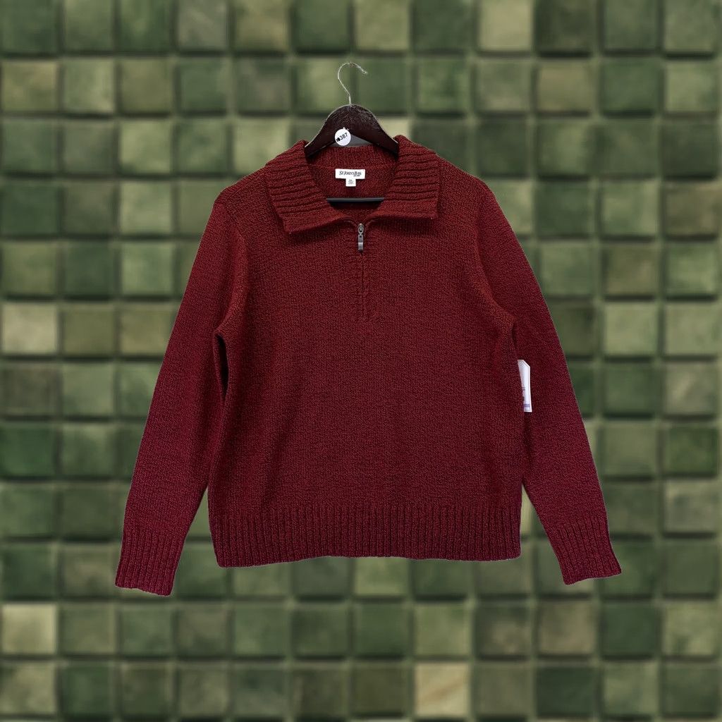 Vintage St. John's Bay Petite Red Pepper Mock Neck Womens Sweater PXL NWT-10387 Size XL / US 12-14 / IT 48-50 - 1 Thumbnail