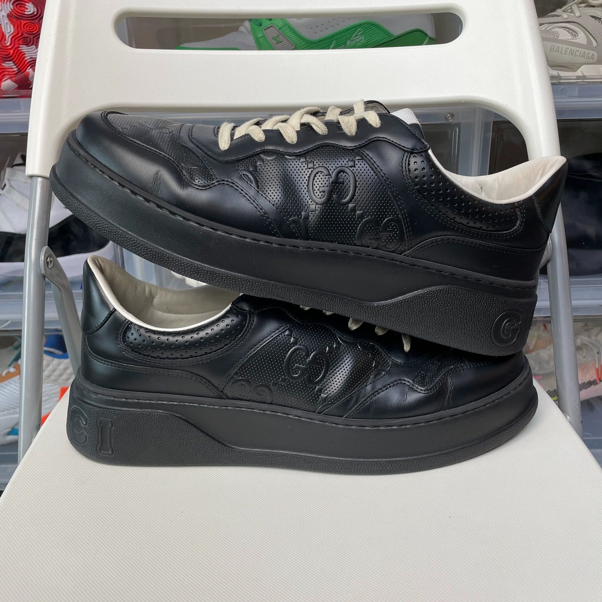 Gucci GUCCI Chunky Black Sneaker 46.5 OG Box Size US 13 / EU 46 - 7 Thumbnail