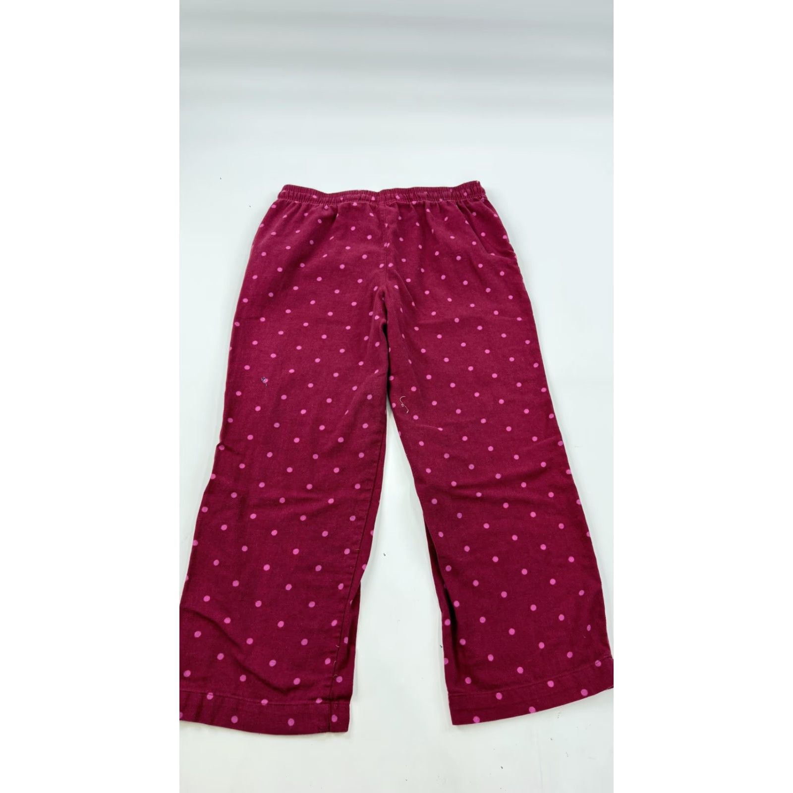 Gap Gap Pants Womens Medium Pink Polka Dot Maroon Sleep Lounge Cotton Pajama Pants Size 32" / US 10 / IT 46 - 4 Thumbnail