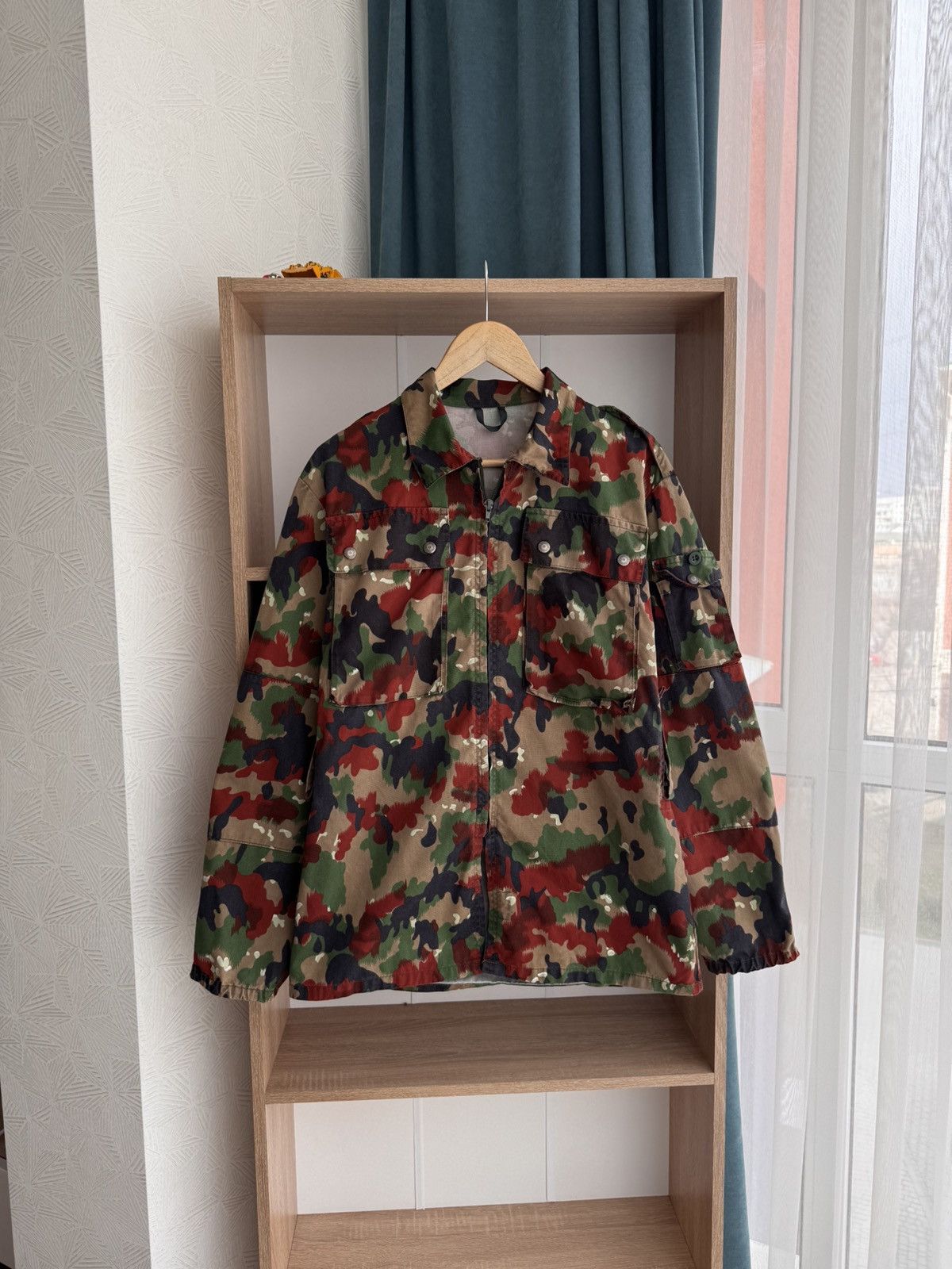 Vintage Swiss Army Military M70 Alpenflage Field RareCamouflage Jack Size US M / EU 48-50 / 2 - 4 Thumbnail