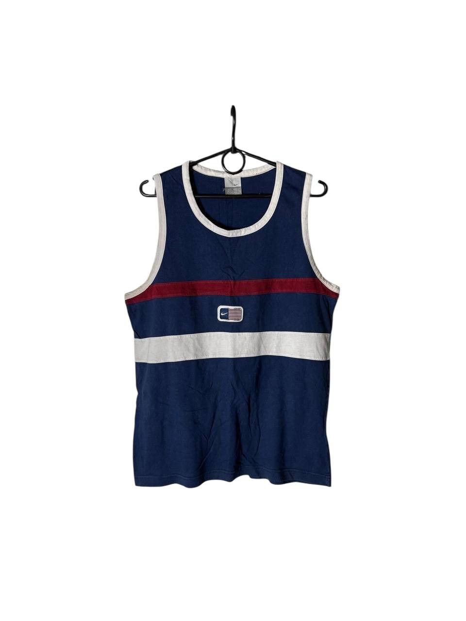 Nike 00's Vintage Nike USA Sleeveless Tee T-Shirt Size US M / EU 48-50 / 2 - 1 Thumbnail