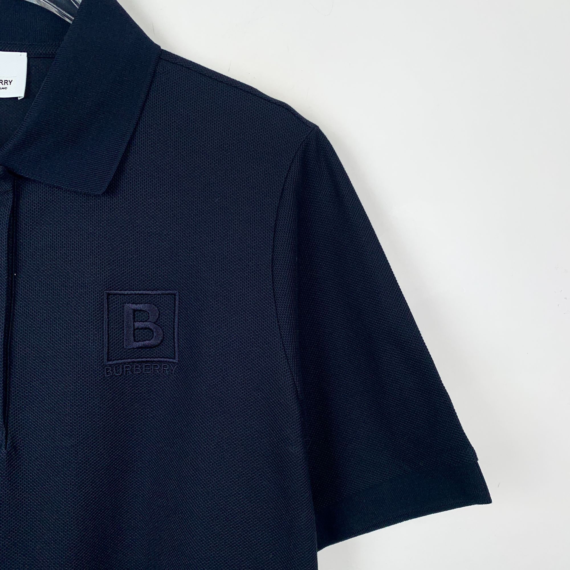 Burberry Burberry Mens Navy Cotton Polo Shirt Large Size US L / EU 52-54 / 3 - 7 Thumbnail