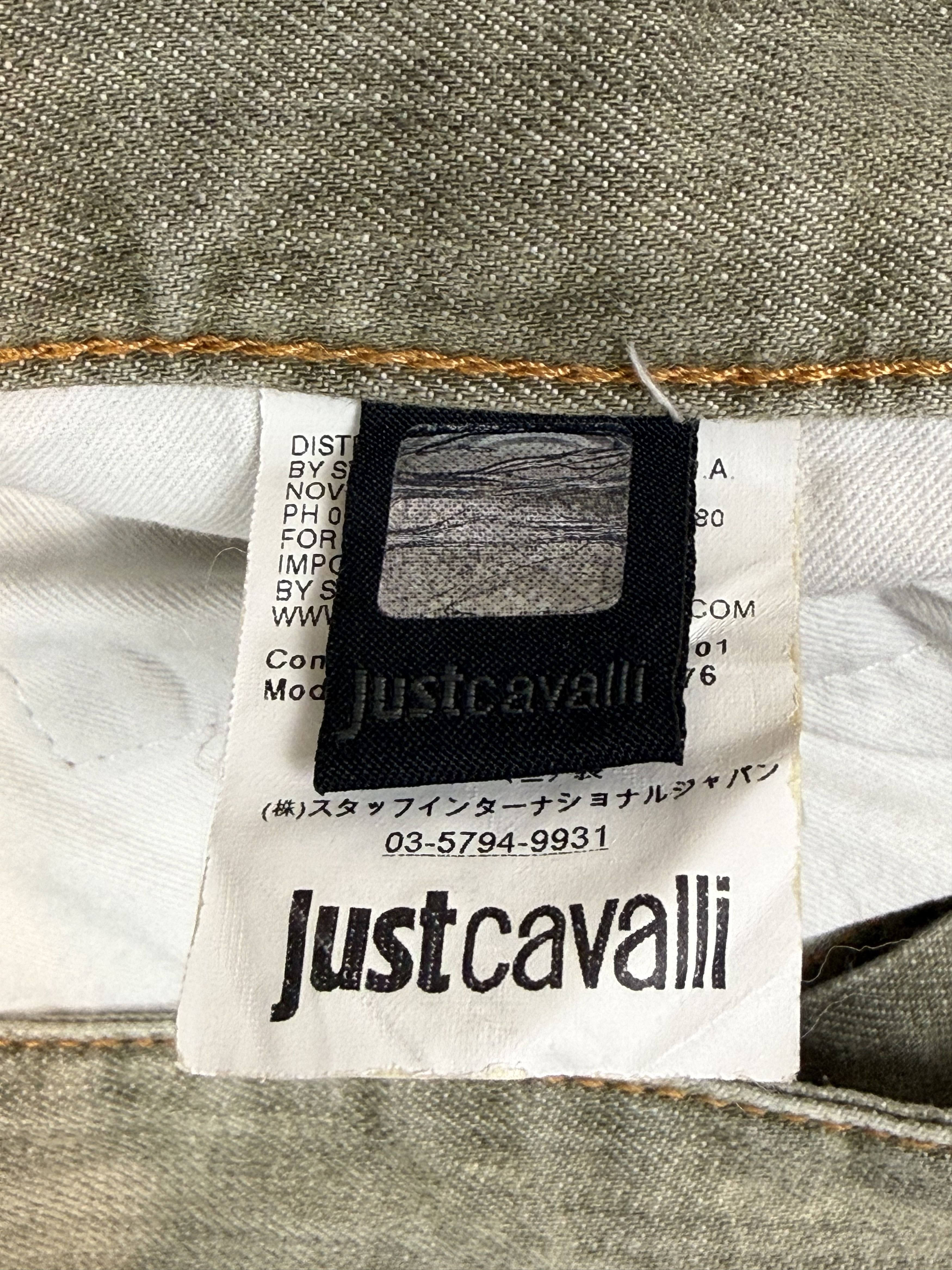 Just Cavalli Just Cavalli Men's Straight-Leg Denim Jeans Olive Size 34 Size US 34 / EU 50 - 9 Thumbnail