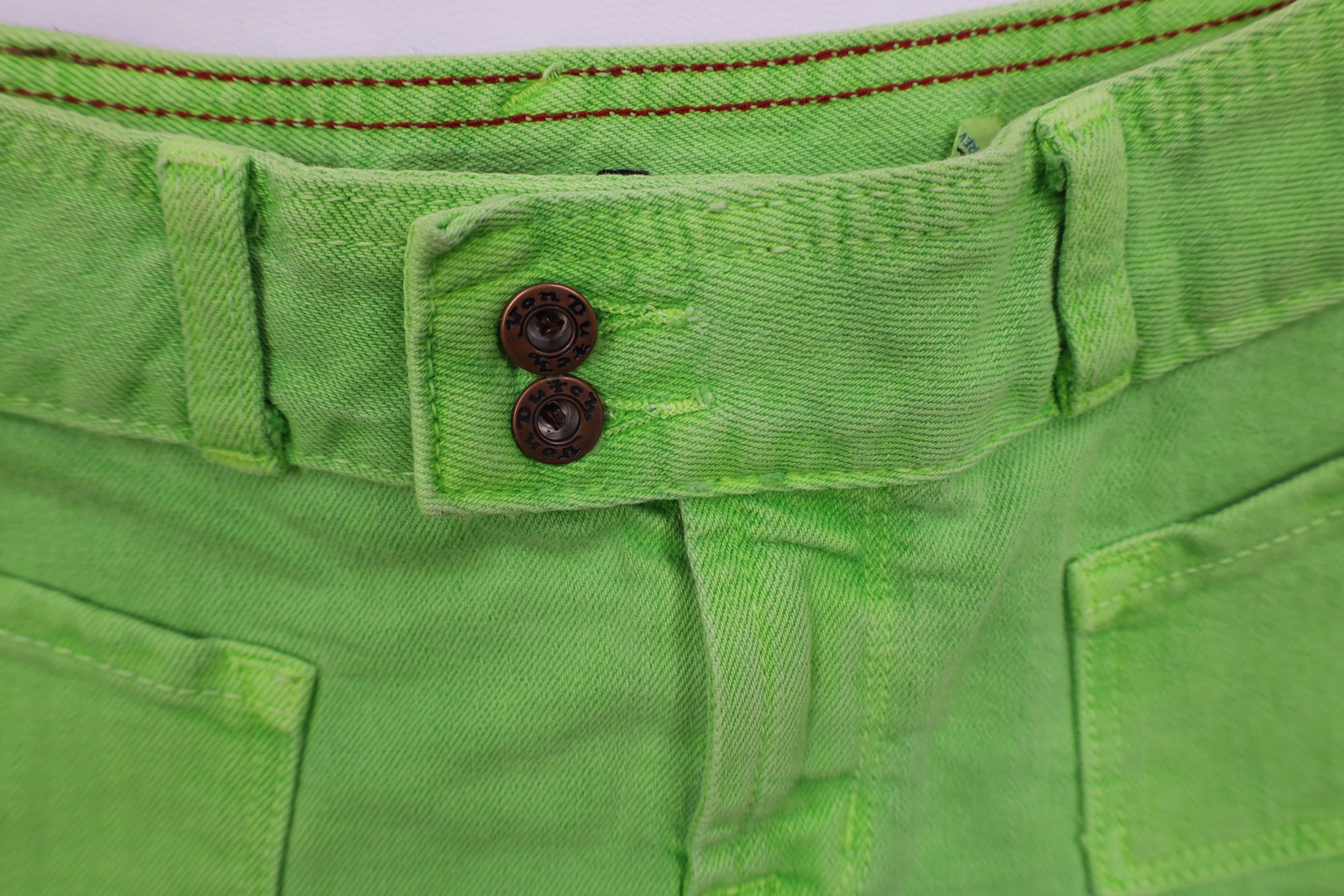 Vintage × Von Dutch Vintage 90s Y2K Von Dutch Denim Jean Mini Skirt Green USA Size 24" / US 00 / IT 34 - 5 Thumbnail