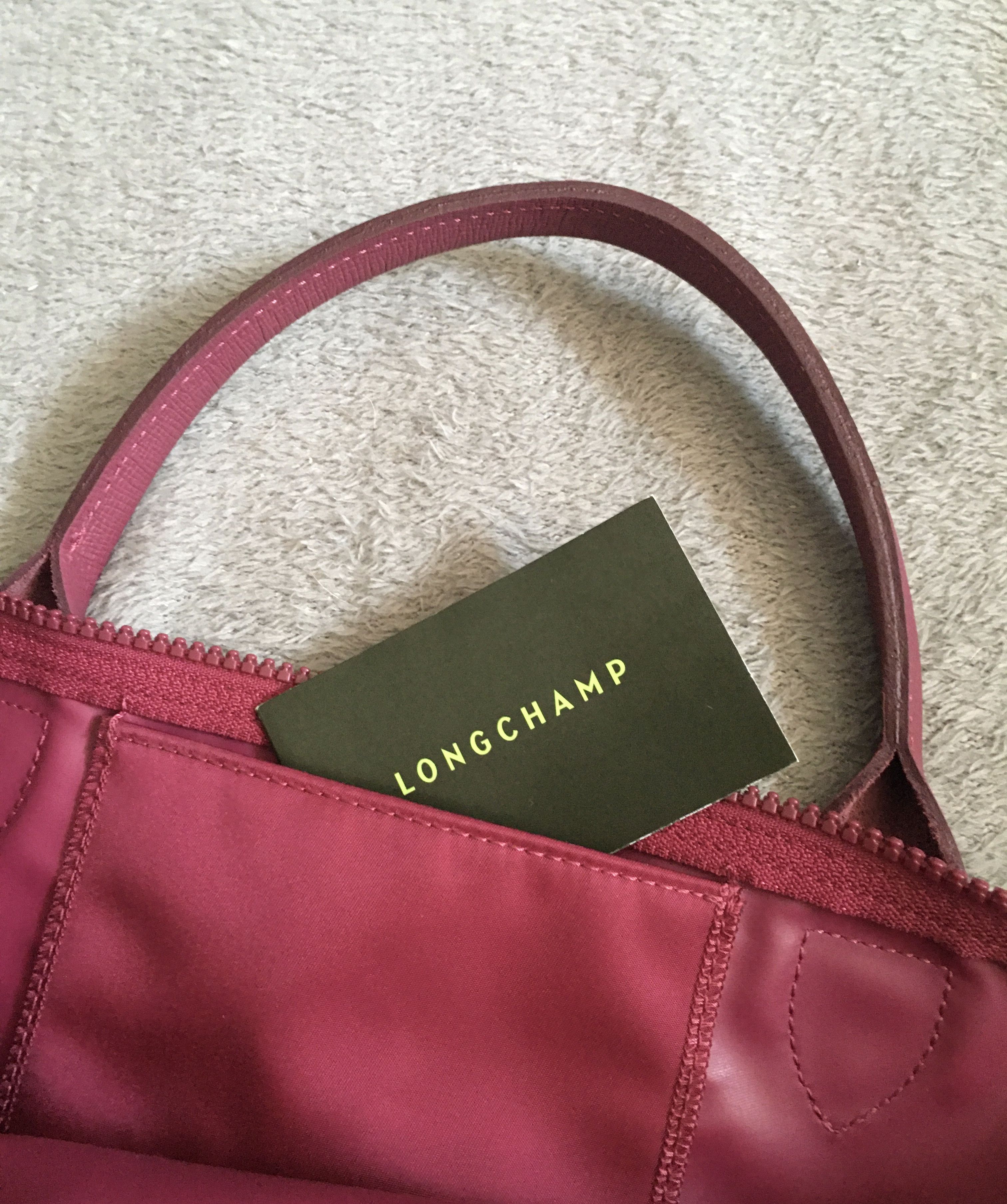 Longchamp Longchamp Le Pliage Neo Medium Tote Bag Raspberry Size ONE SIZE - 13 Thumbnail