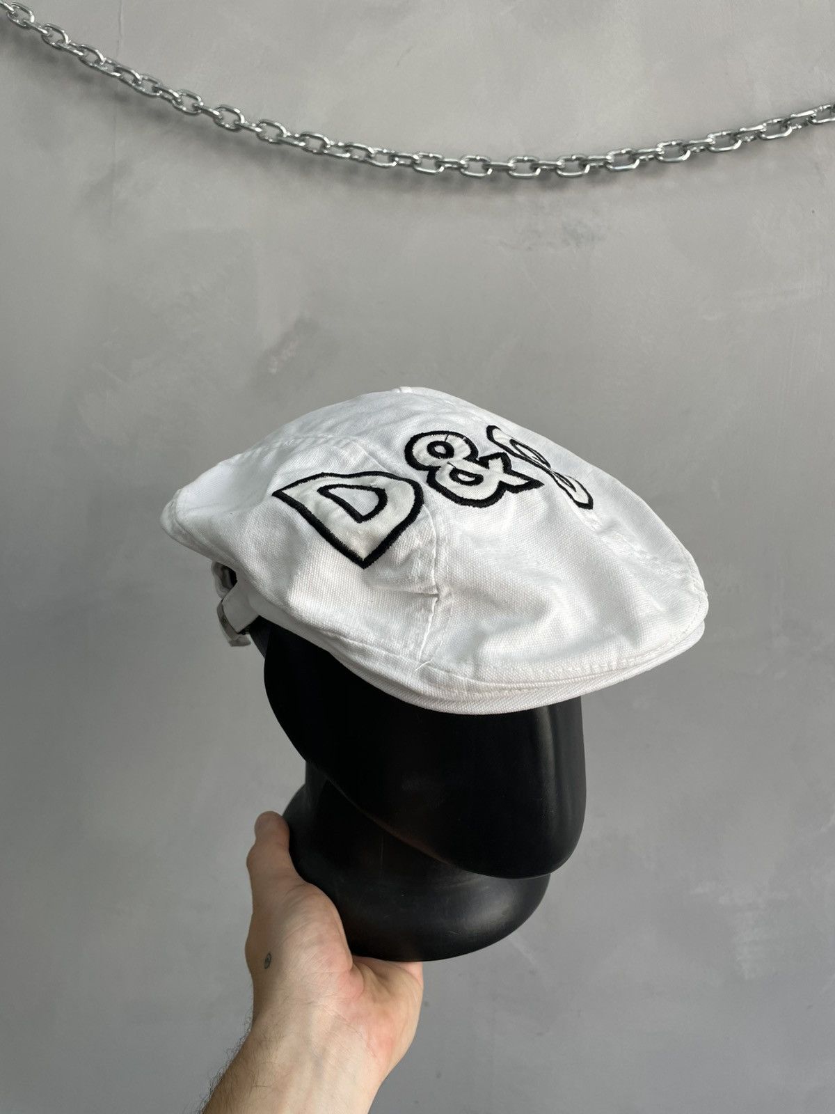 Dolce & Gabbana Rare beret hat cap Dolce gabbana big logo Size ONE SIZE - 7 Thumbnail