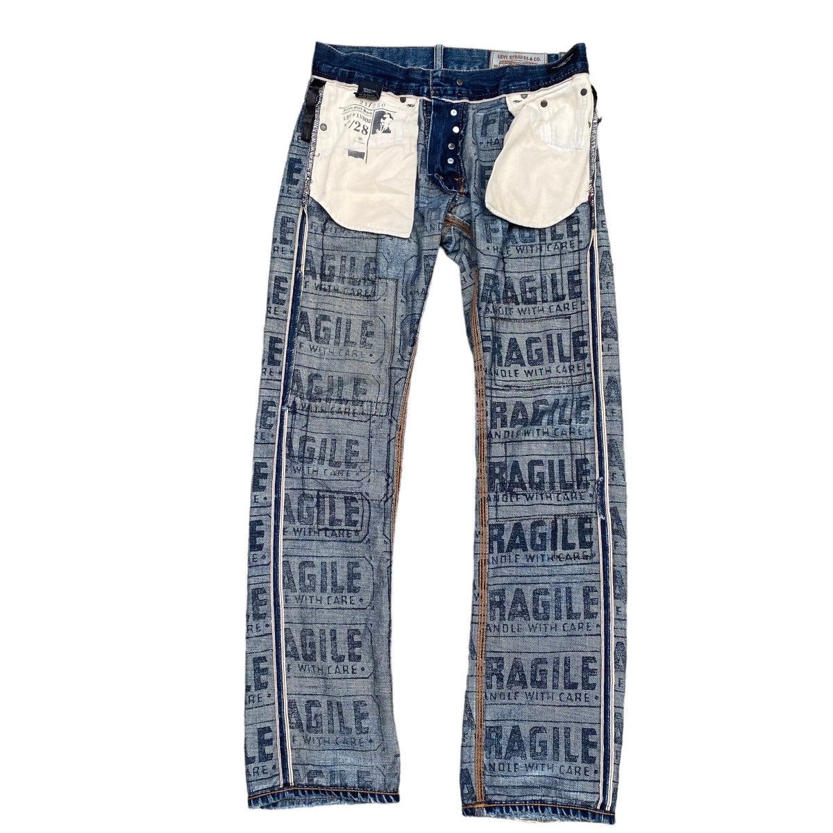 Andy Warhol × Levi's Rare 21/250 Levi's X Andy Warhol Factory Patchwork Denim Size US 28 / EU 44 - 7 Thumbnail