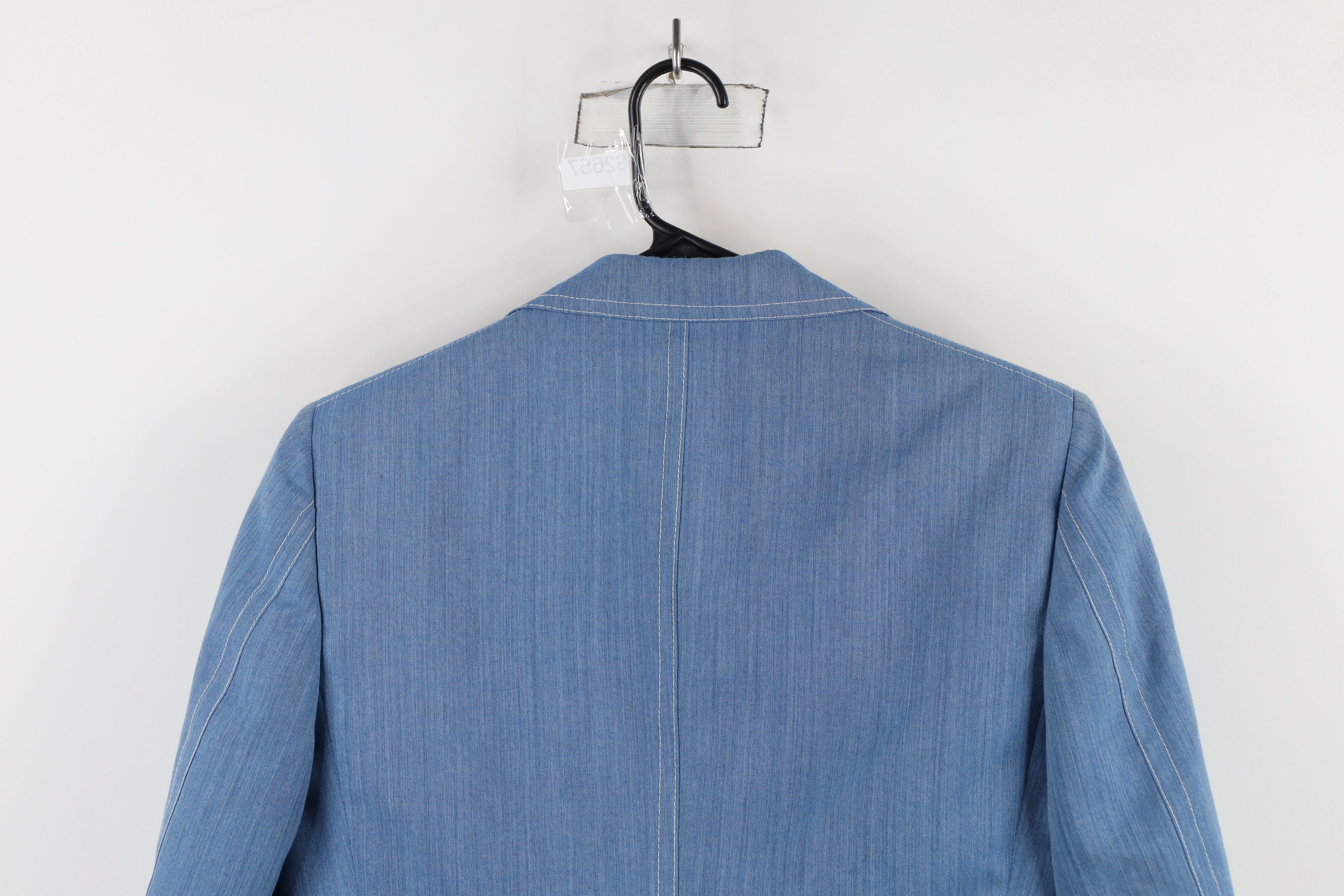 Vintage Vintage 60s 70s Rockabilly Chambray Blazer Suit Jacket Blue Size US L / EU 52-54 / 3 - 15 Thumbnail