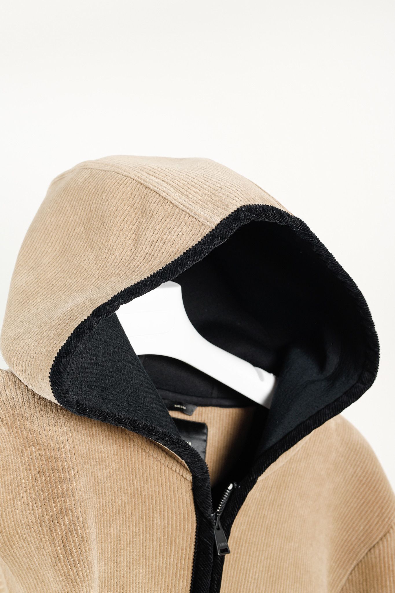 Fendi Fendi Tan Corduroy Logo-Embossed Zip Hooded Jacket Size US M / EU 48-50 / 2 - 8 Thumbnail