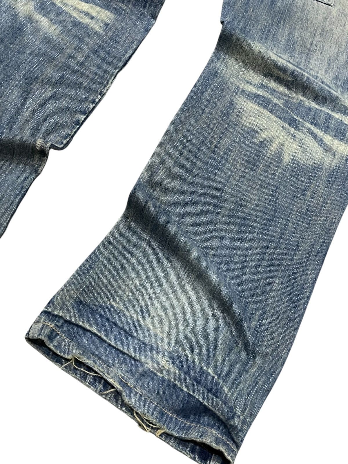 Guru × Hysteric Glamour × Japanese Brand Gumu Japan Boro Patchwork Cut & Sew Leather Trimmed Jeans Size US 32 / EU 48 - 17 Thumbnail