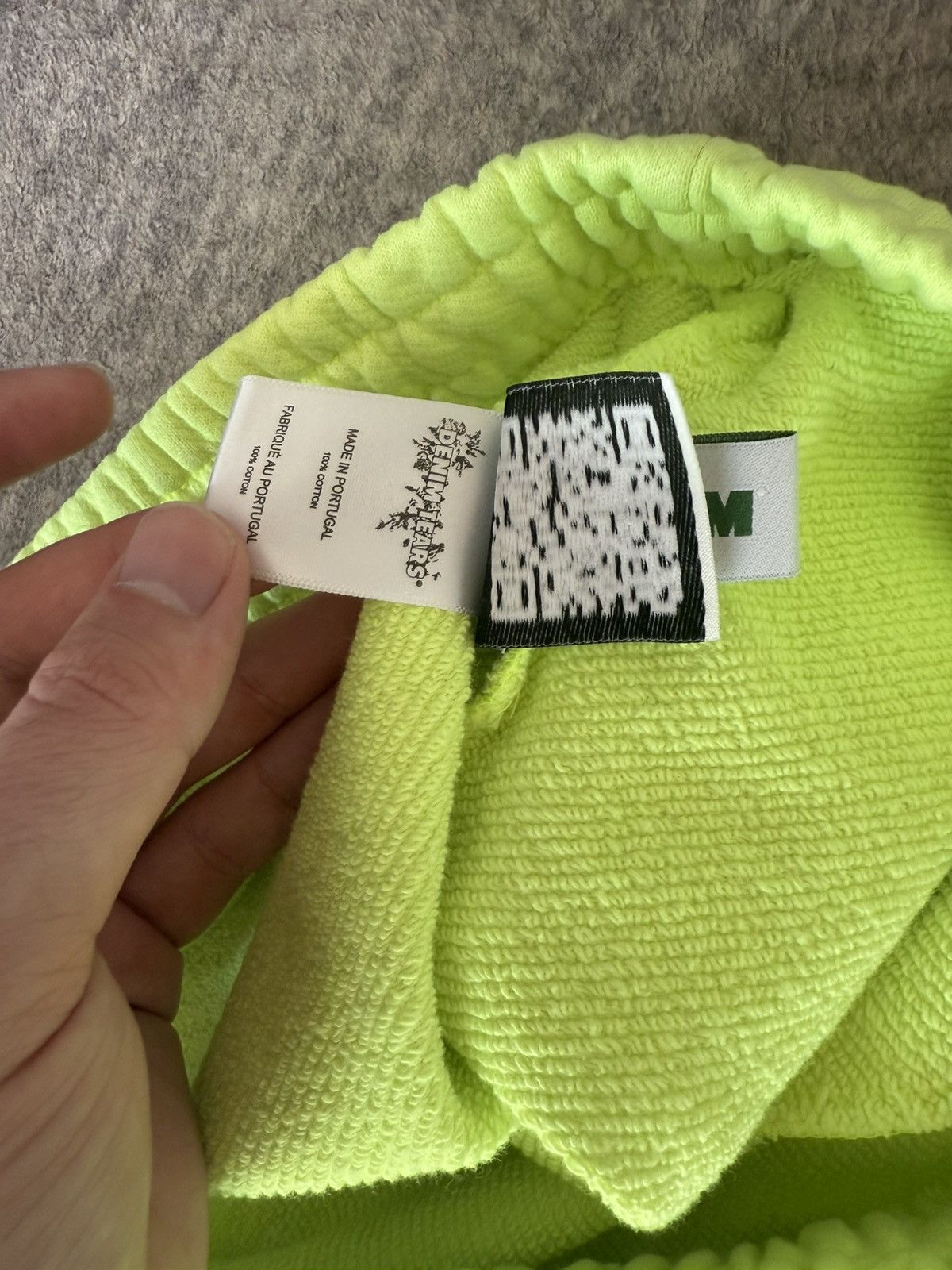 DENIM TEARS Denim Tears Mono Cotton Wreath Neon Green Sweatpants Size US 31 - 5 Thumbnail