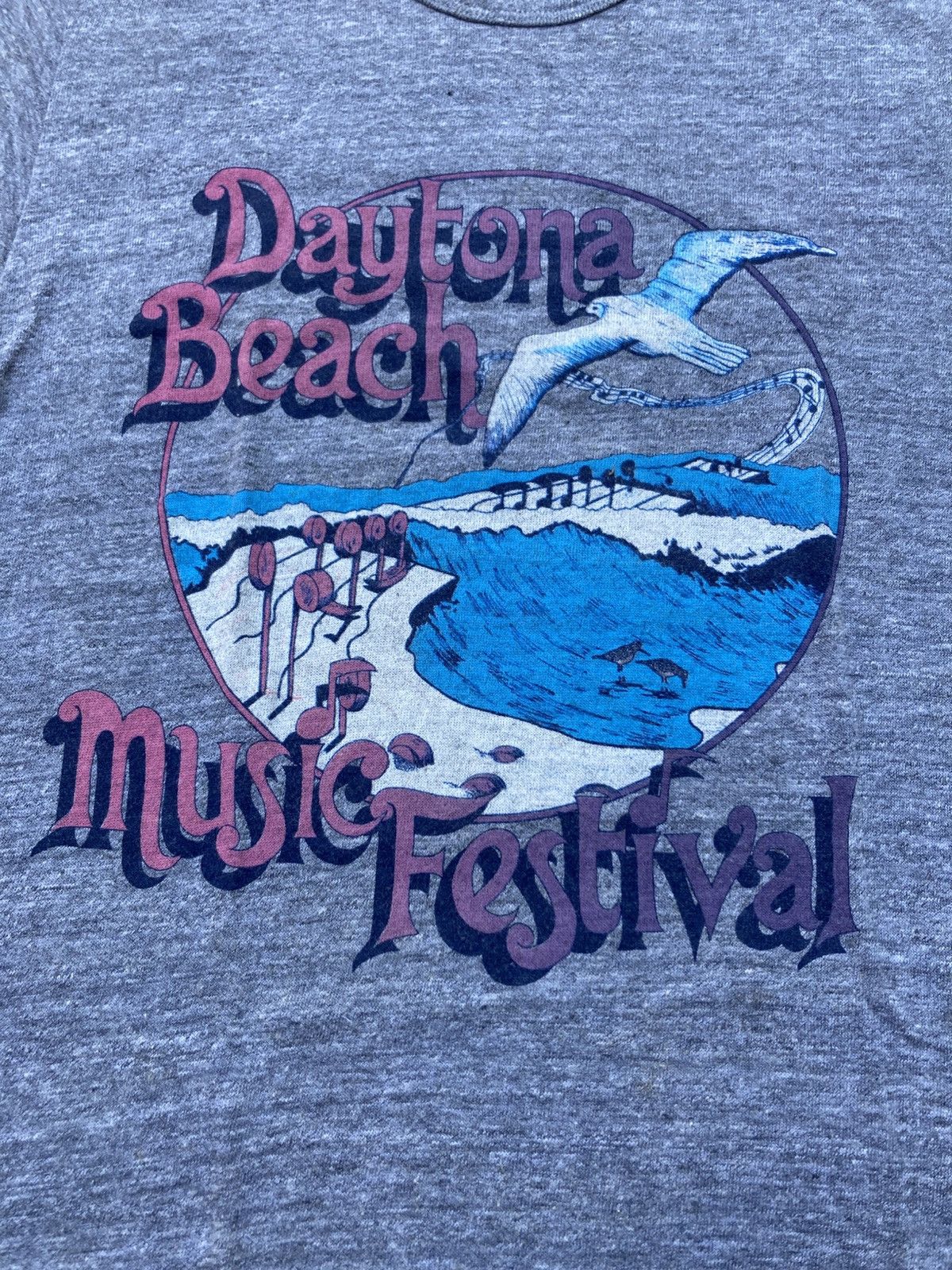 Vintage Vintage 80s Daytona Beach Music Festival Triblend T shirt Size US S / EU 44-46 / 1 - 3 Thumbnail