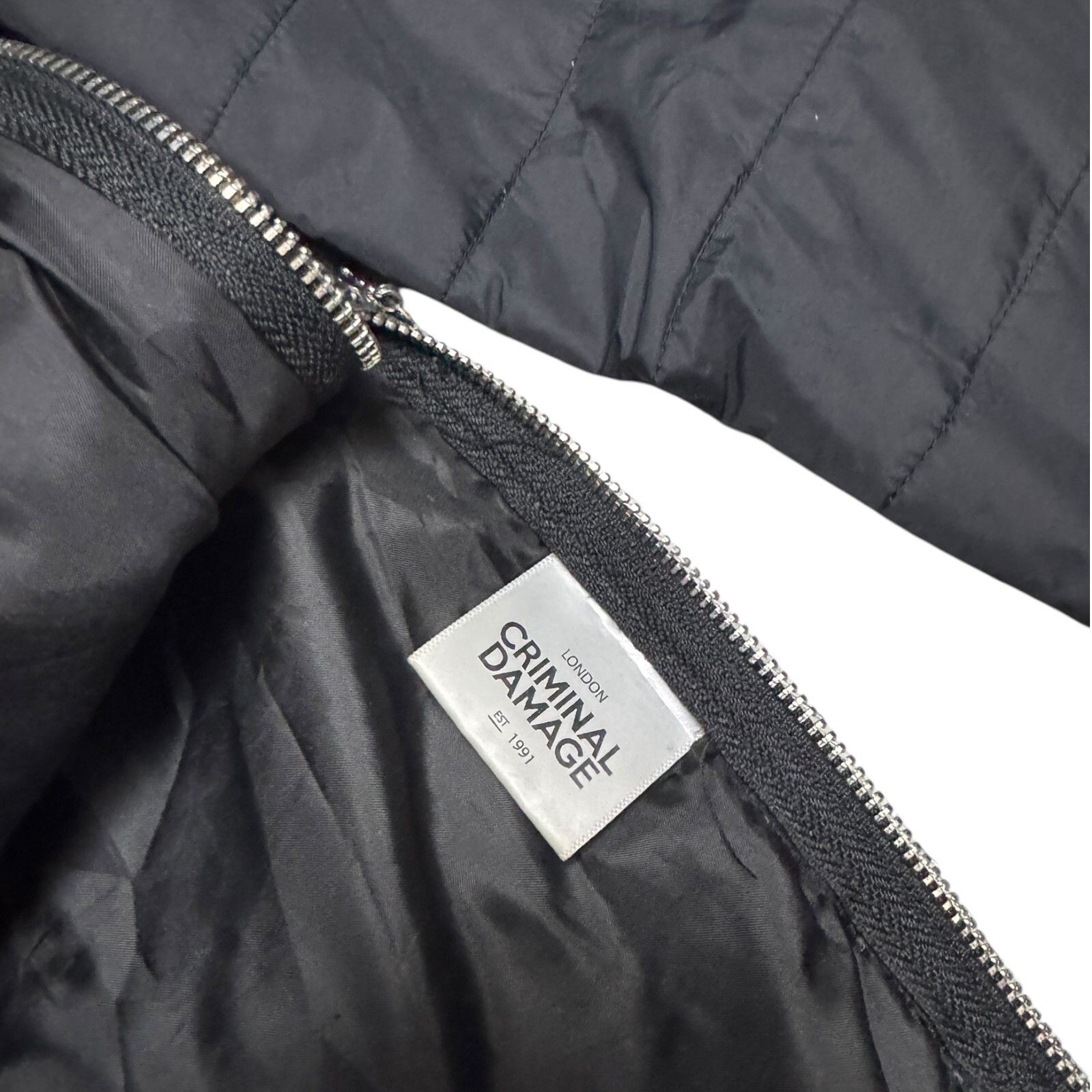 Criminal Damage CRIMINAL DAMAGE London Black Lightweight Bomber Jacket XS Size XS / US 0-2 / IT 36-38 - 7 Thumbnail