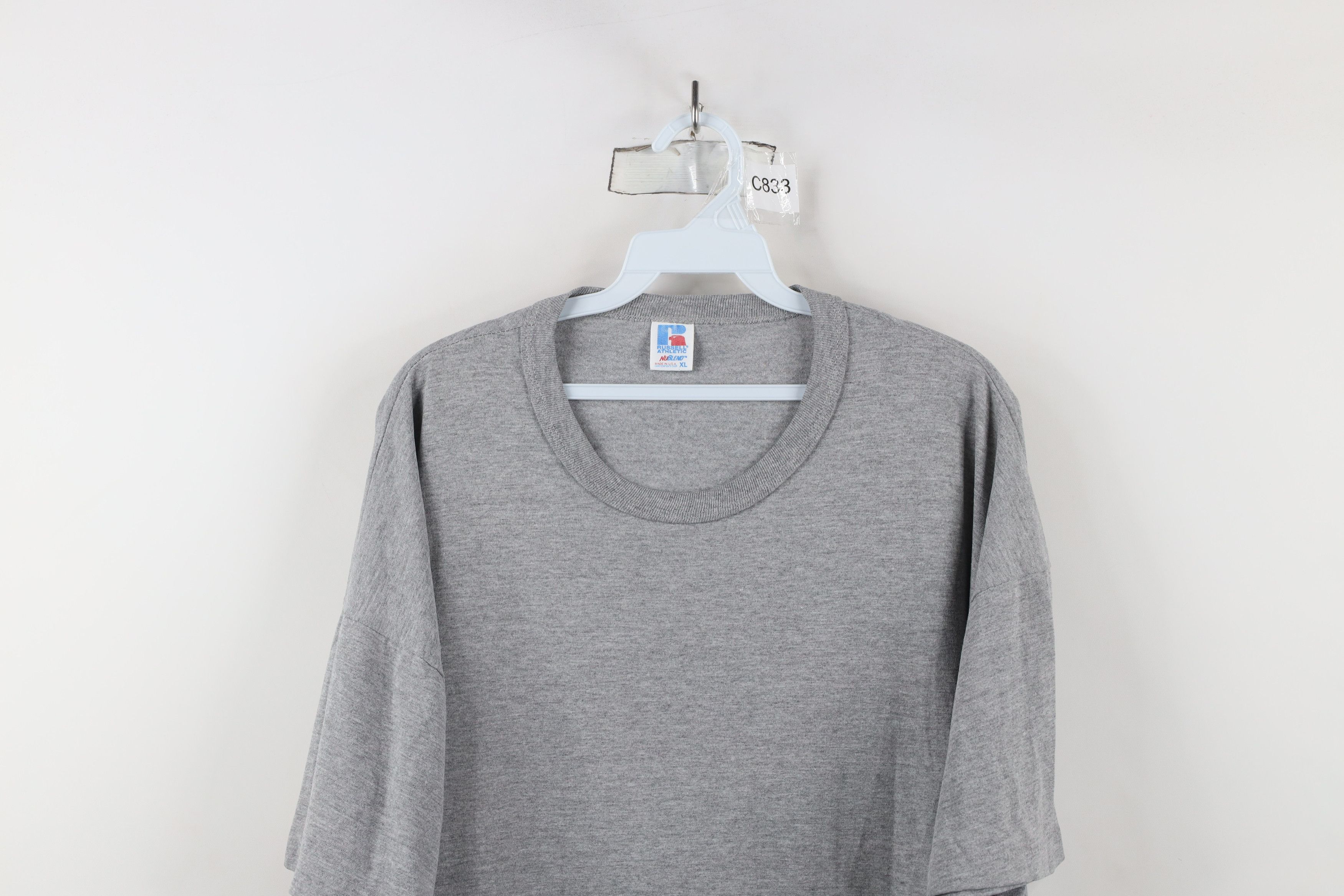 Russell Athletic × Vintage Vintage 90s Russell Athletic Short Sleeve T-Shirt Gray USA Size US XL / EU 56 / 4 - 2 Thumbnail