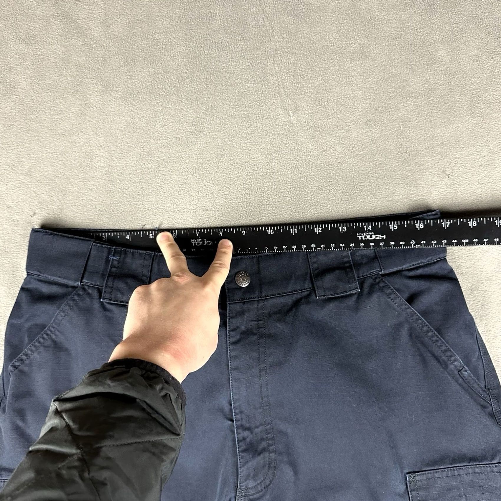 Vintage 5.11 Tactical Pants Mens Large Short Blue Cargo Ripstop TDU Workwear Army USA Size US 33 - 7 Thumbnail