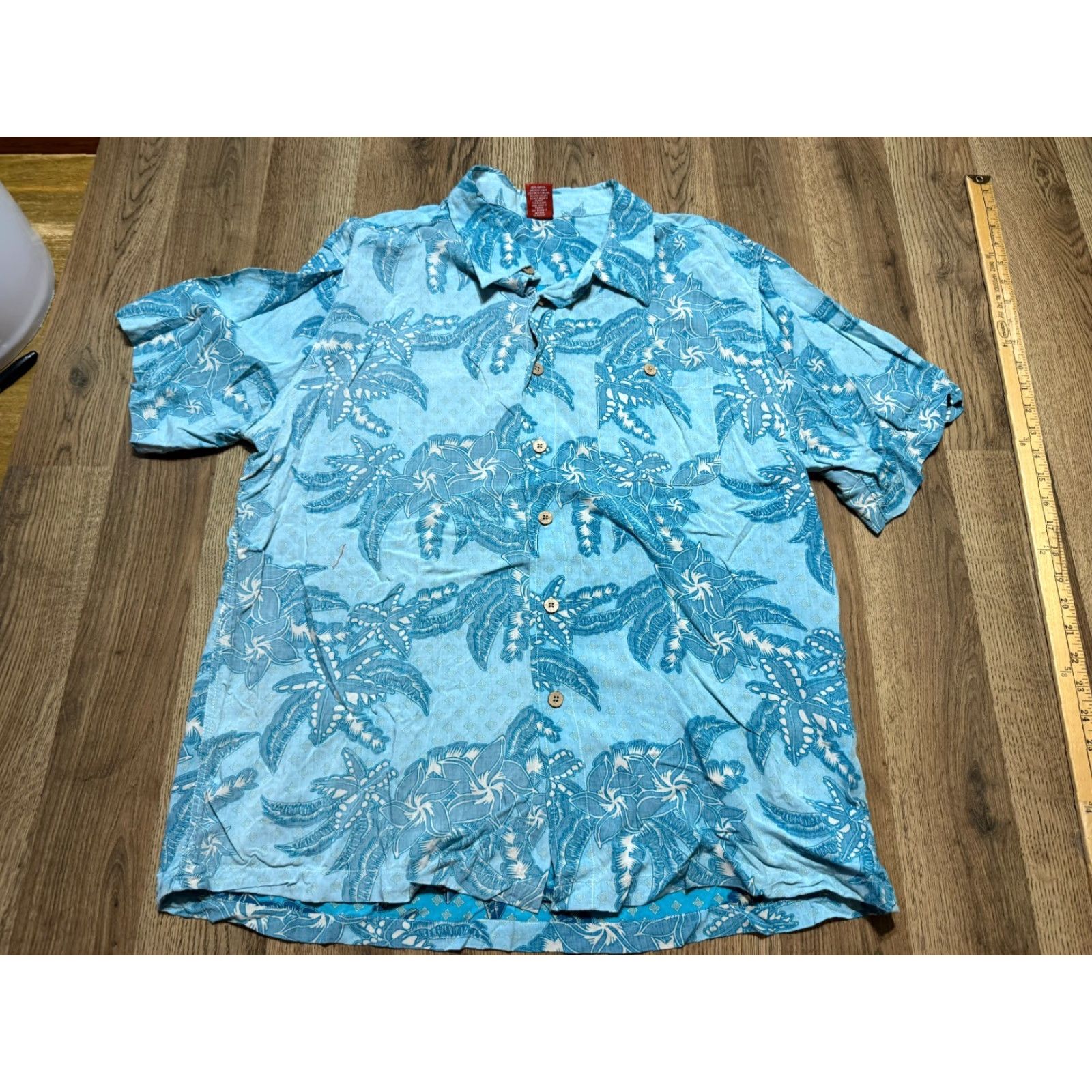 Vintage Junction West Shirts Women XXL Blue Short Sleeve Button Up Hawaii Size XXL / US 16-18 / IT 52-54 - 2 Thumbnail
