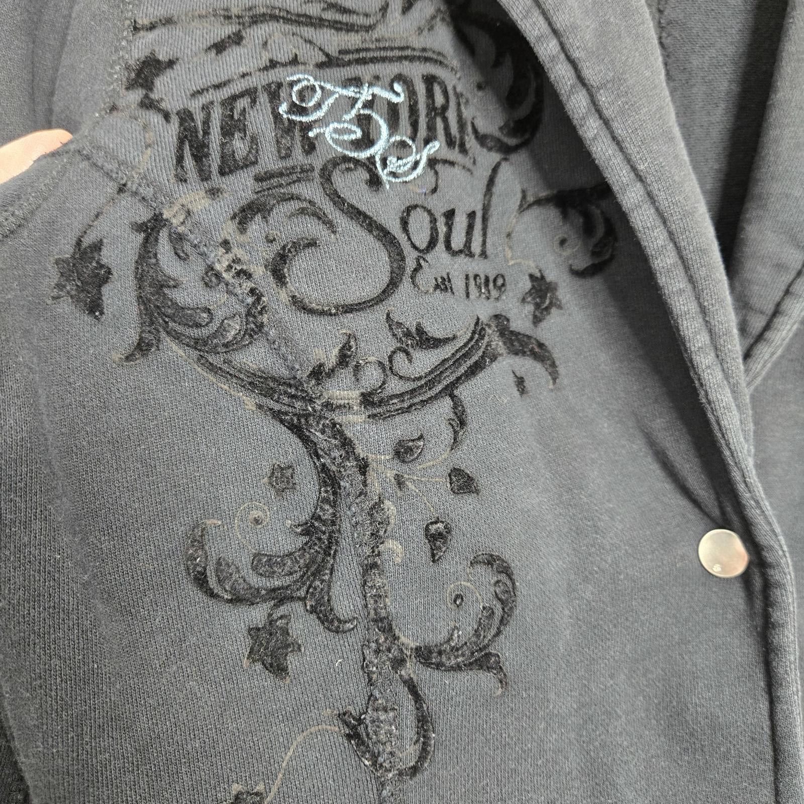Triple 5 Soul Triple 5 Soul Jacket Womens Large Black Cotton Blazer Casual Size L / US 10 / IT 46 - 2 Thumbnail