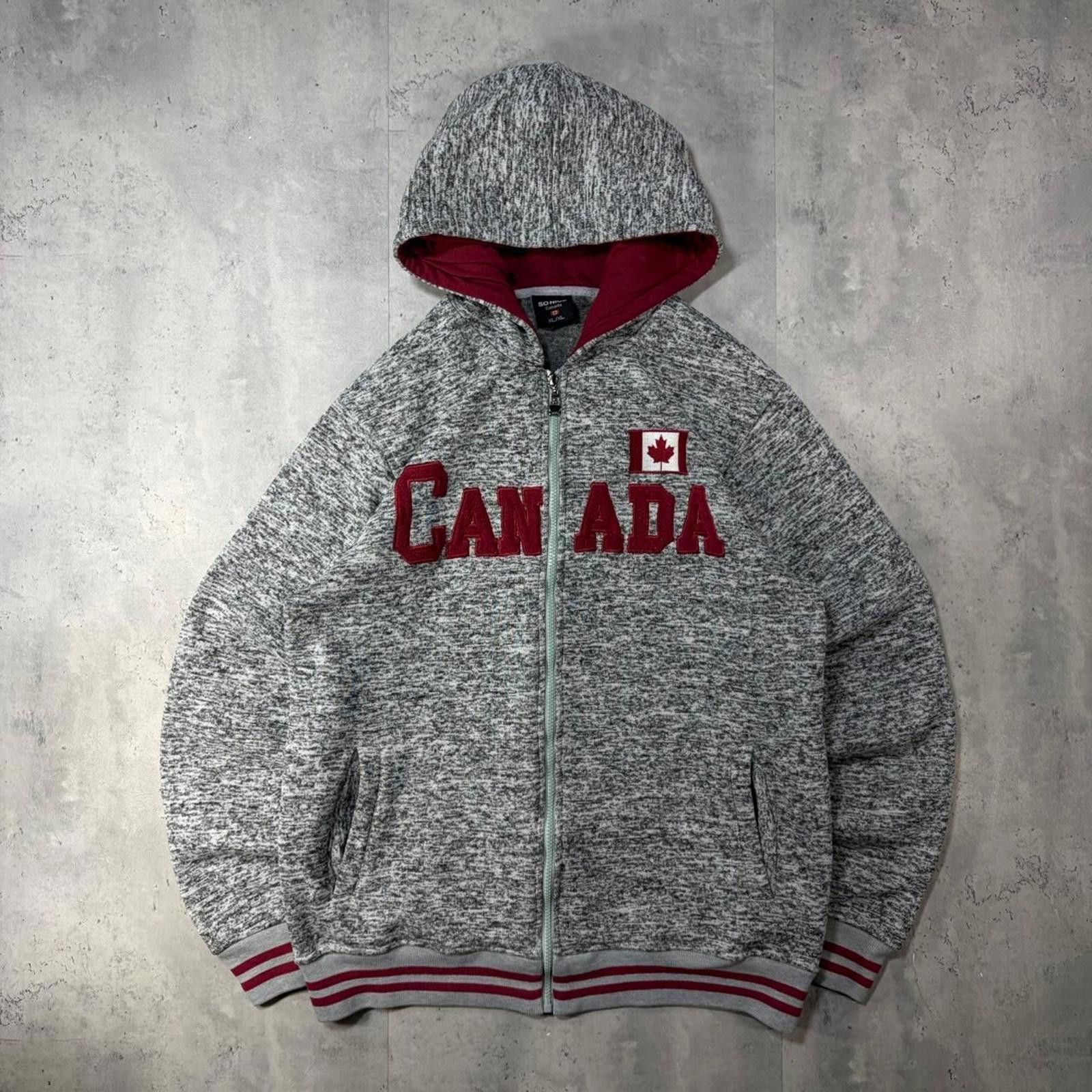 Other Y2K Grey Canada Grunge Zip Up Hoodie Size US L / EU 52-54 / 3 - 1 Thumbnail