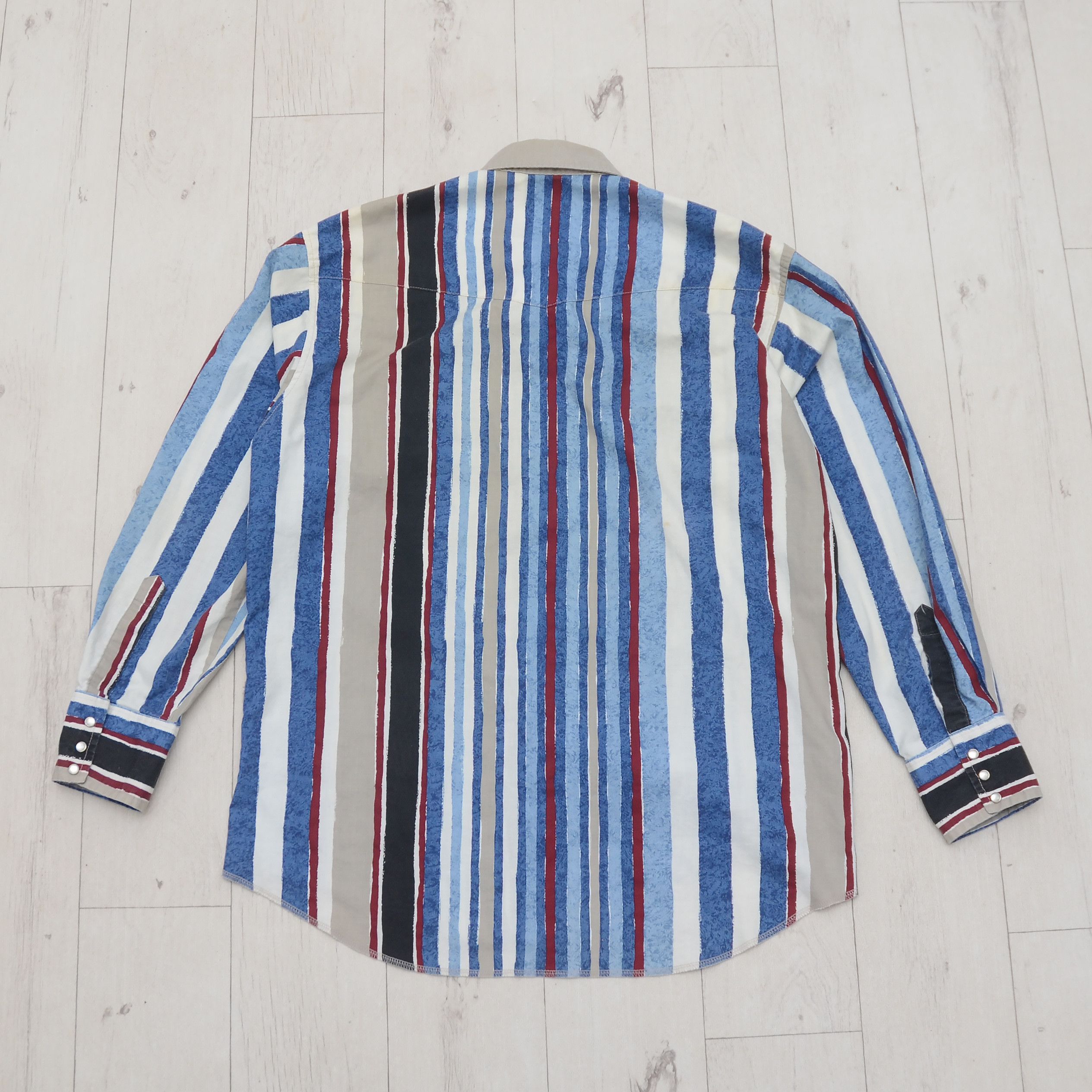 Vintage Vintage Express Rider Western Striped Shirt USA Cowboy Style Size US L / EU 52-54 / 3 - 2 Thumbnail