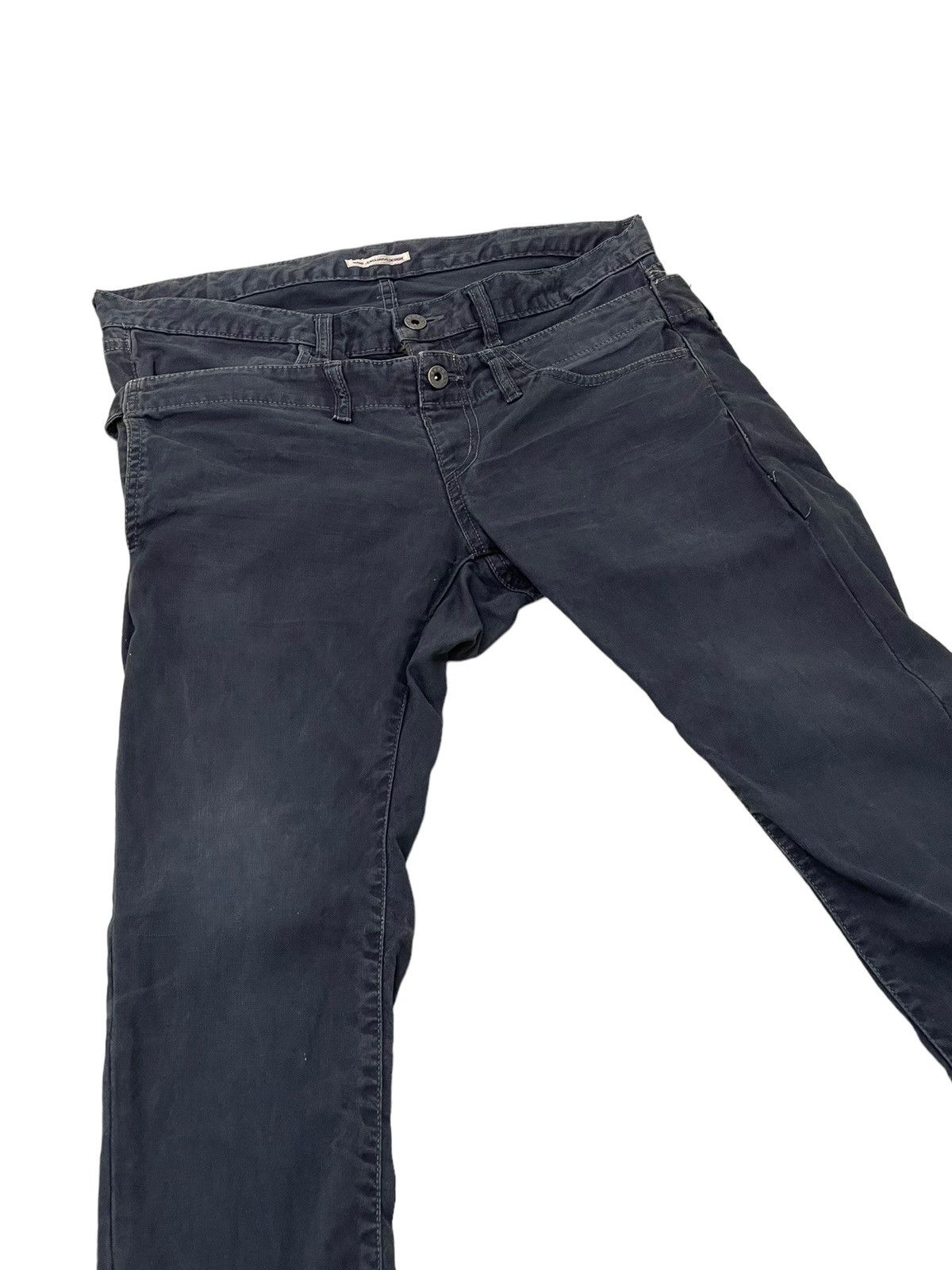 image of Hysteric Glamour Double Waist Jeans Hare Japan Slim 74 in Faded Black, Men's (Size 33)