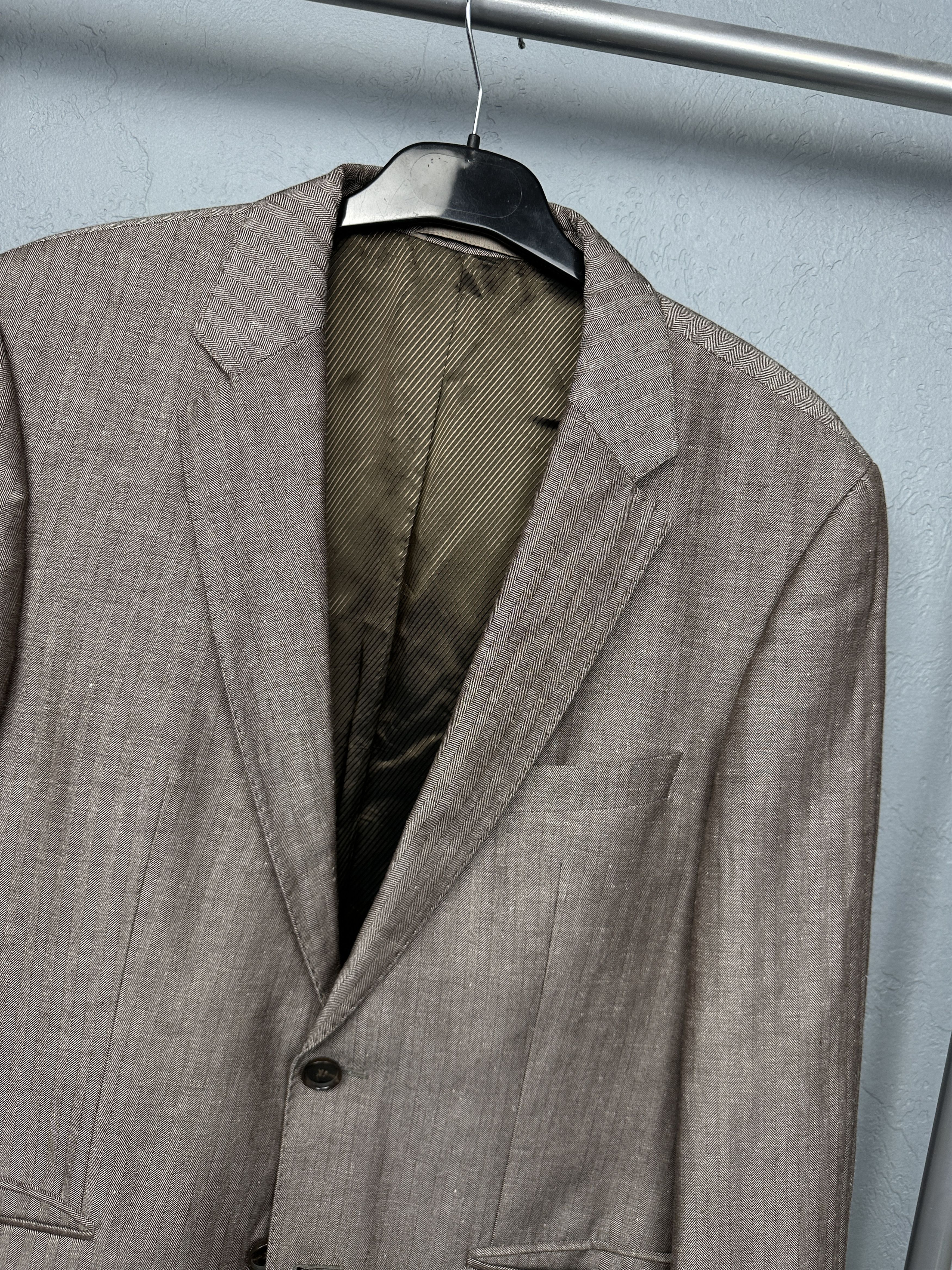Hugo Boss Hugo Boss Mens Wool-Linen Blazer Jacket Size US M / EU 48-50 / 2 - 2 Thumbnail