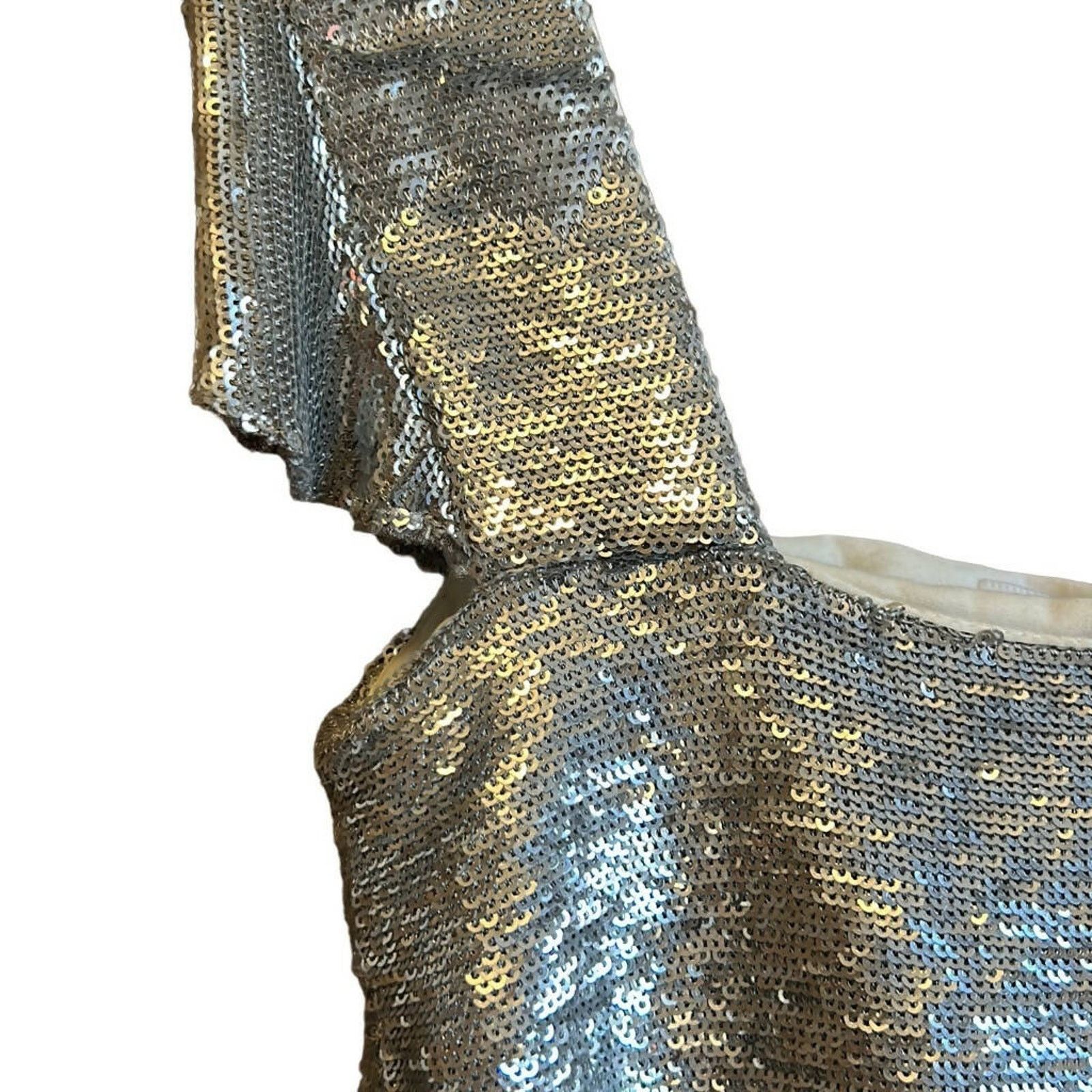 Iro IRO Dwino Silver Ruffled Suspenders Sequin Mini Skirt Sz XXS Size 24" / US 00 / IT 34 - 5 Thumbnail