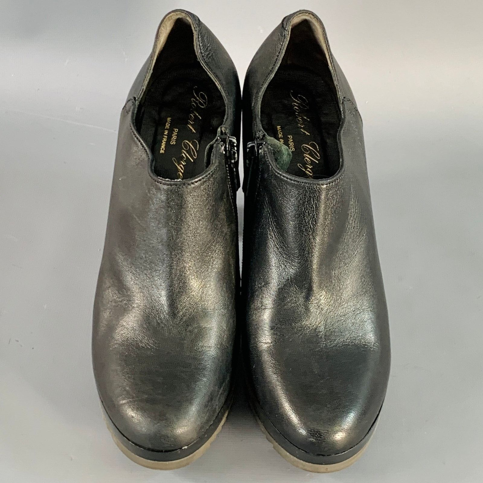 Robert Clergerie ROBERT CLERGERIE Black Leather Platform Ankle Booties Size US 6 / IT 36 - 4 Thumbnail