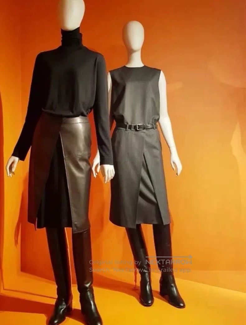 Hermes Hermes Showcase Leather Skirt Size XS / US 0-2 / IT 36-38 - 4 Thumbnail