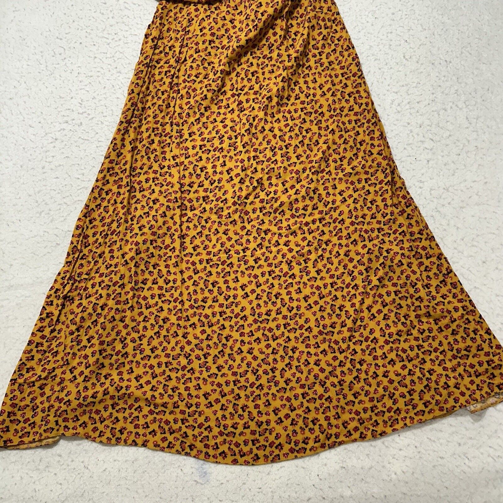 Urban Outfitters Urban Outfitters Small Front-Slit Midi Dress Floral Orange Size S / US 4 / IT 40 - 12 Thumbnail