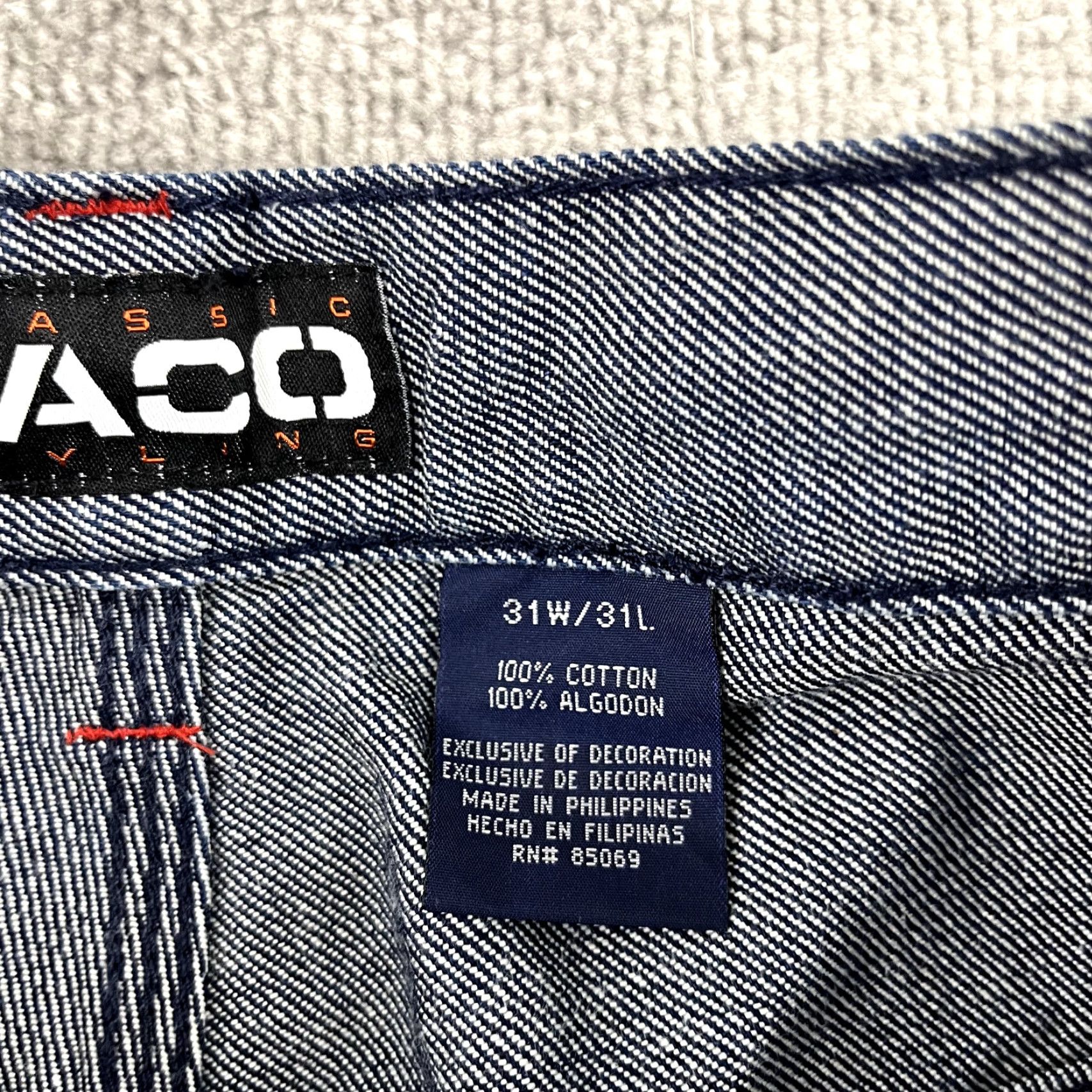 Vintage VINTAGE PACO Jeans Mens 31 x 31 Hip Hop Wide Skater Dragon Tiger Embroidered Y2K Blue Mens Size US 31 - 6 Thumbnail