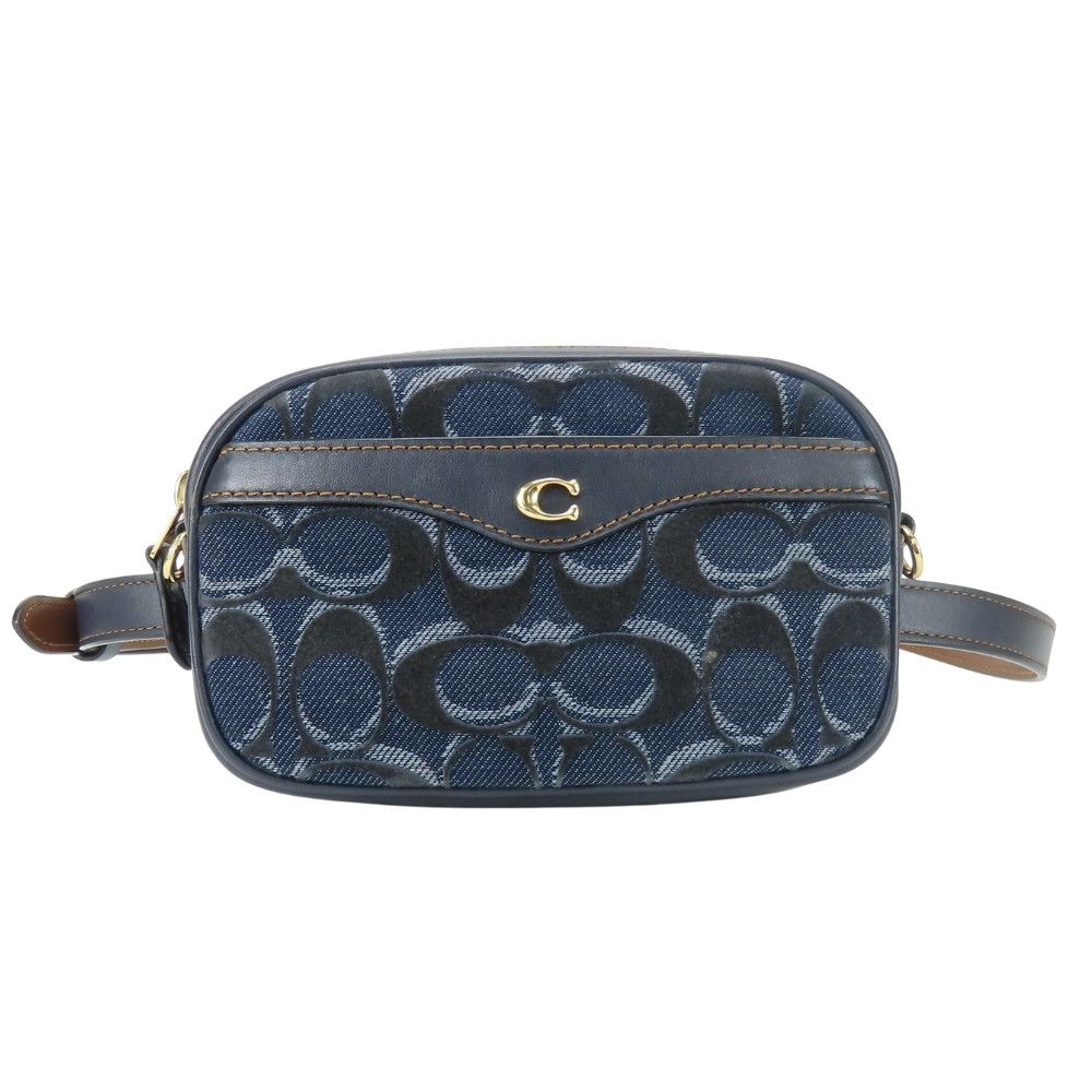 Coach Coach Coach Signature Denim Waist Bag Leather Belt Bag F58550 DUTY FREE for USA Size ONE SIZE - 1 Thumbnail
