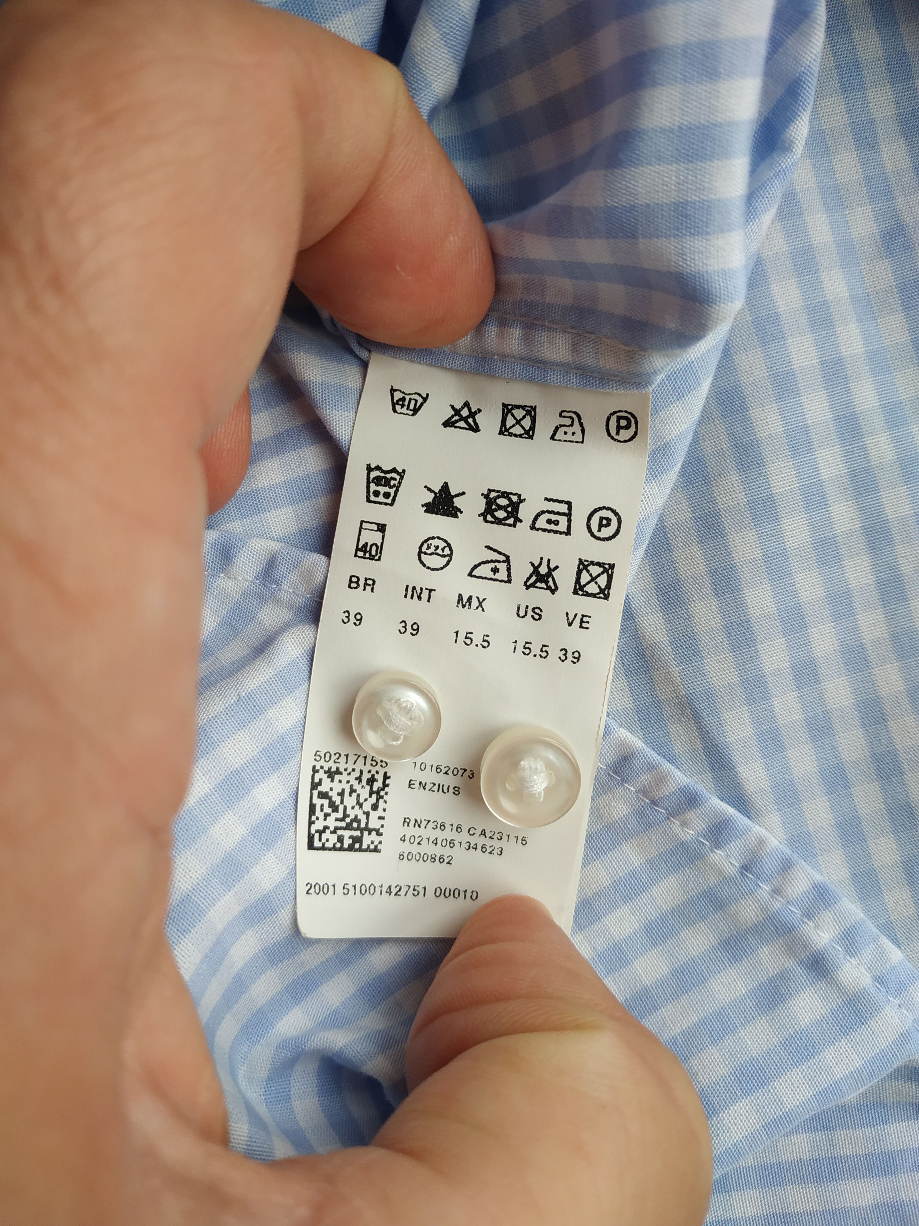 Hugo Boss HUBO BOSS Men's Checkered Button Up Shirt, s. M/ 39(collar) Size US M / EU 48-50 / 2 - 7 Thumbnail