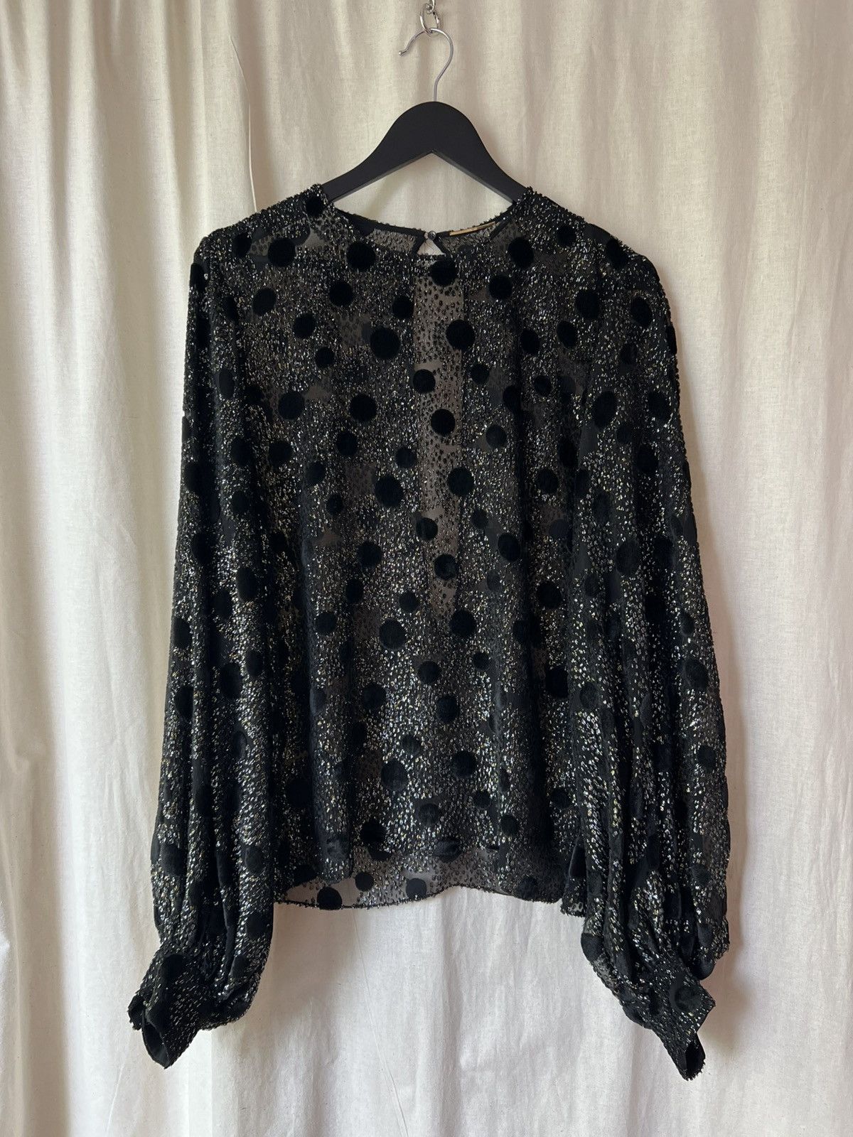 Saint Laurent Paris 2017 Saint Laurent Polka Dot Blouse Size M / US 6-8 / IT 42-44 - 1 Thumbnail