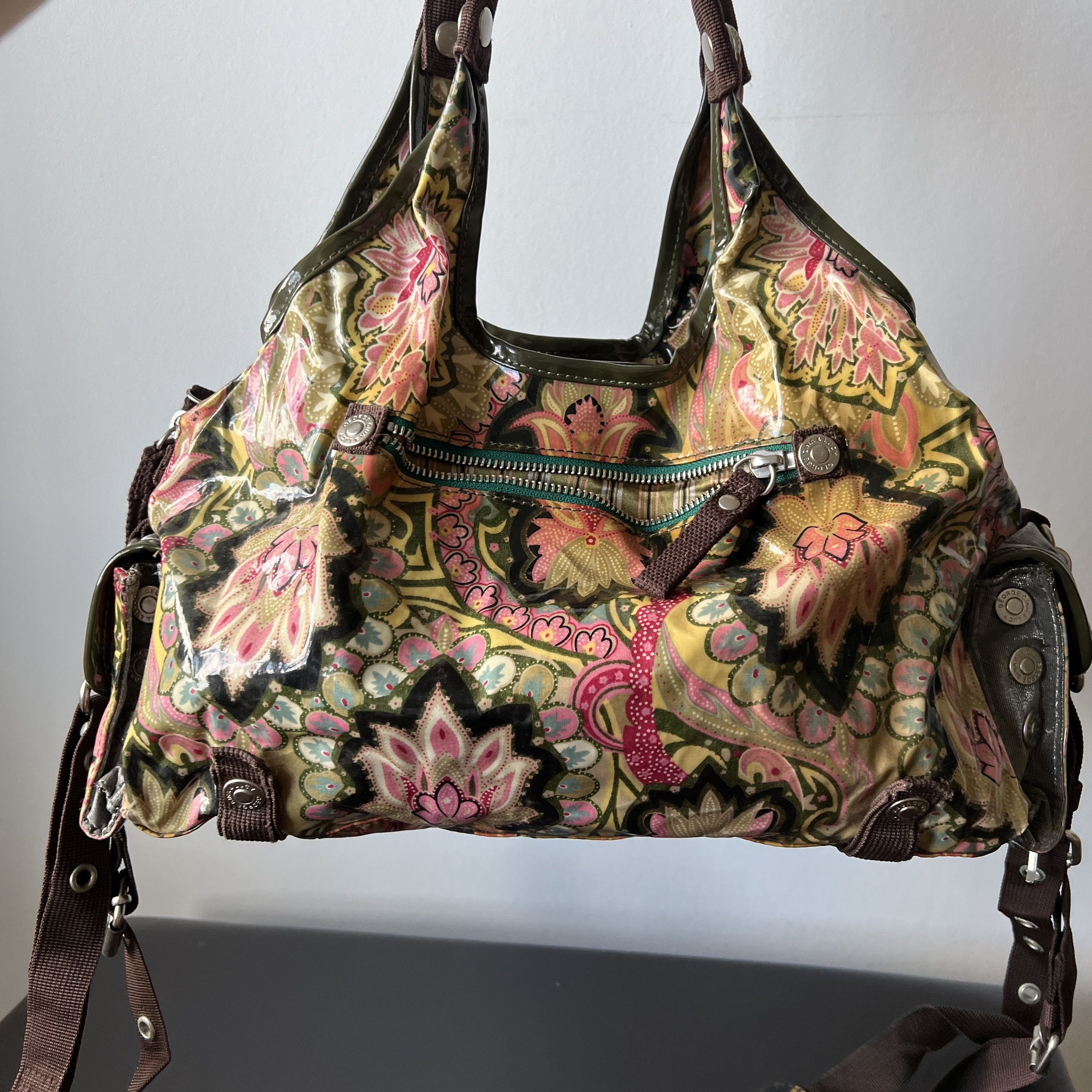 George Gina & Lucy Vintage GEORGE GINA & LUCY WAHUNA HAI Vinyl 2005 Floral Bag Size ONE SIZE - 7 Thumbnail