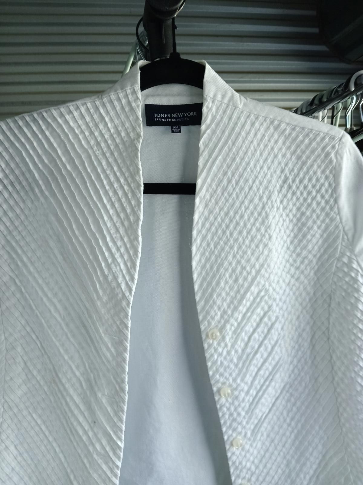 Jones New York Chic Jones New York White Button-Down Jacket Size M / US 6-8 / IT 42-44 - 4 Thumbnail